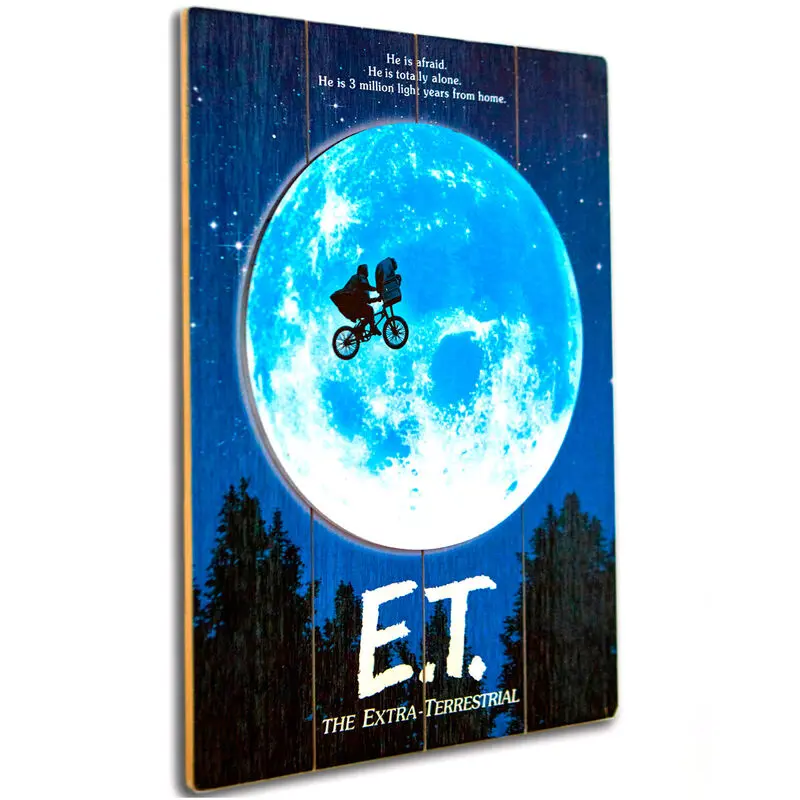 E.T. the Extra-Terrestrial WoodArts 3D lesena stenska slika The Extra-Terrestrial 30 x 40 cm fotografija izdelka