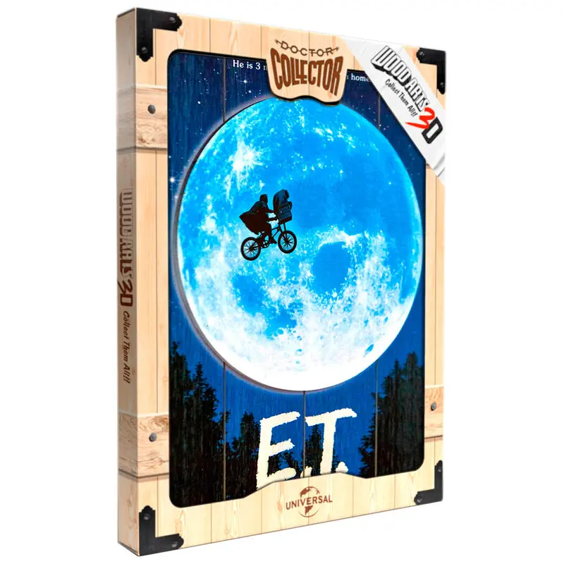 E.T. the Extra-Terrestrial WoodArts 3D lesena stenska slika The Extra-Terrestrial 30 x 40 cm fotografija izdelka