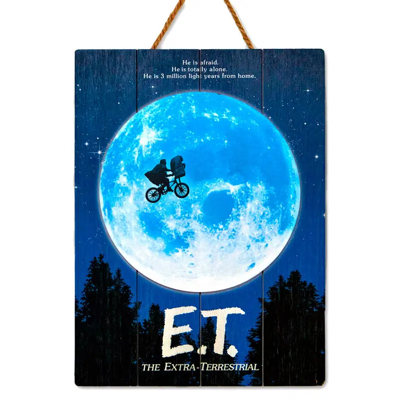 E.T. the Extra-Terrestrial WoodArts 3D lesena stenska slika The Extra-Terrestrial 30 x 40 cm fotografija izdelka