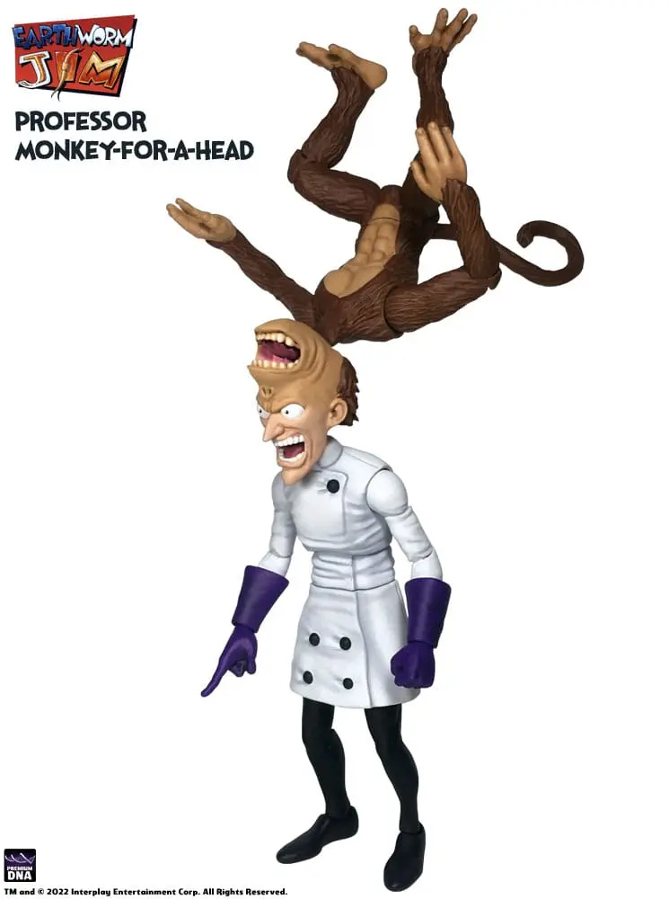 Earthworm Jim Akcijska Figura Wave 1: Professor Monkey-For-A-Head 28 cm fotografija izdelka