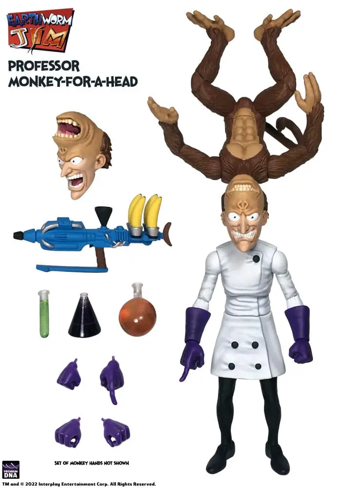 Earthworm Jim Akcijska Figura Wave 1: Professor Monkey-For-A-Head 28 cm fotografija izdelka