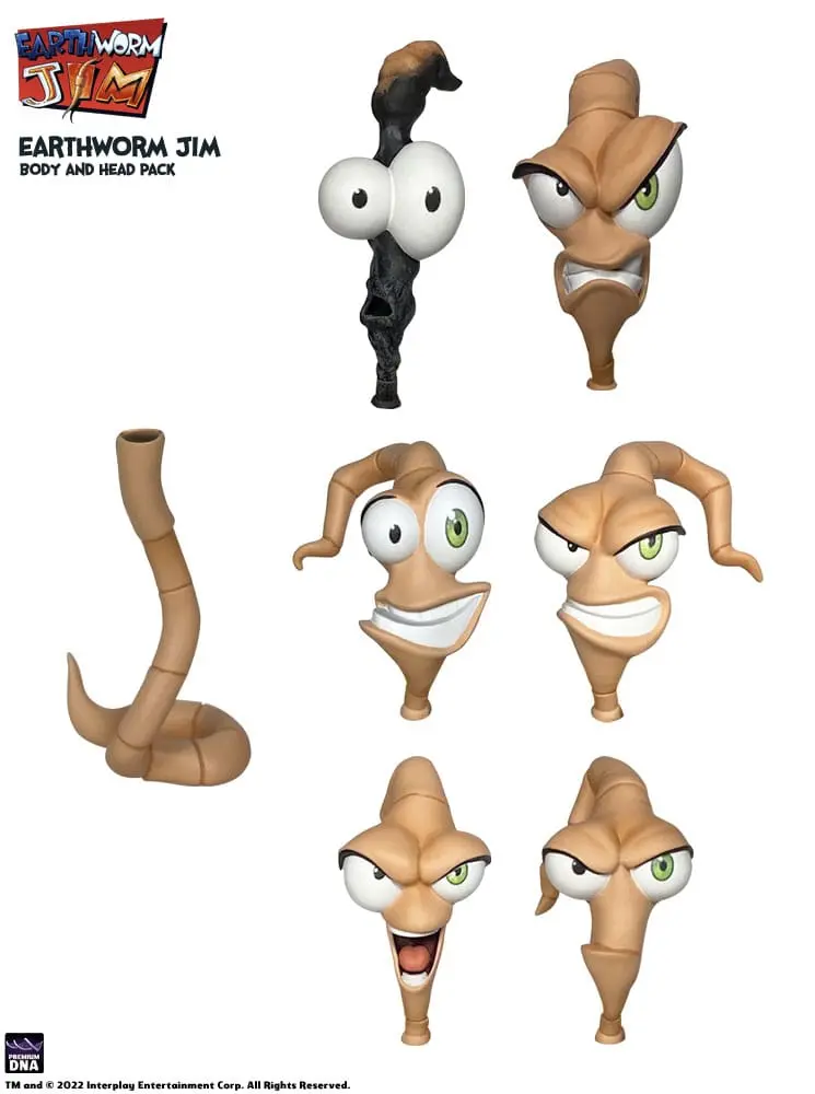 Earthworm Jim Accessory Pack Wave 1: Worm Body & Jim Glave fotografija izdelka