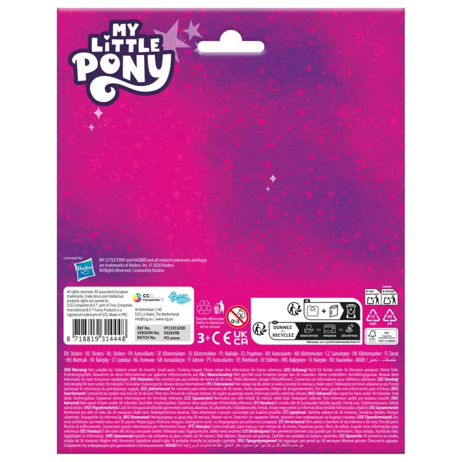 My Little Pony Colorful Crew Nalepka fotografija izdelka