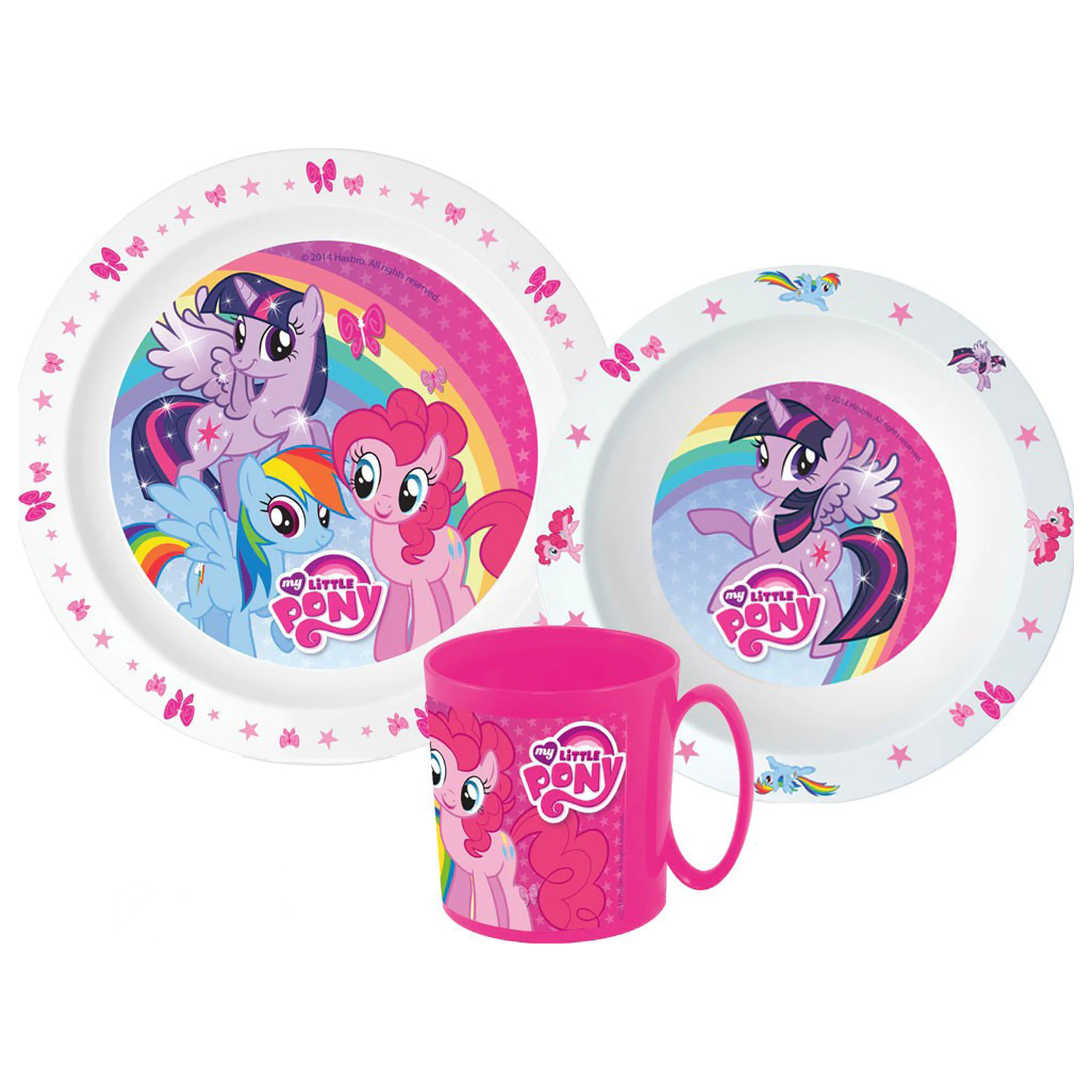 My Little Pony Pink jedilni set, mikro plastični set s skodelico fotografija izdelka