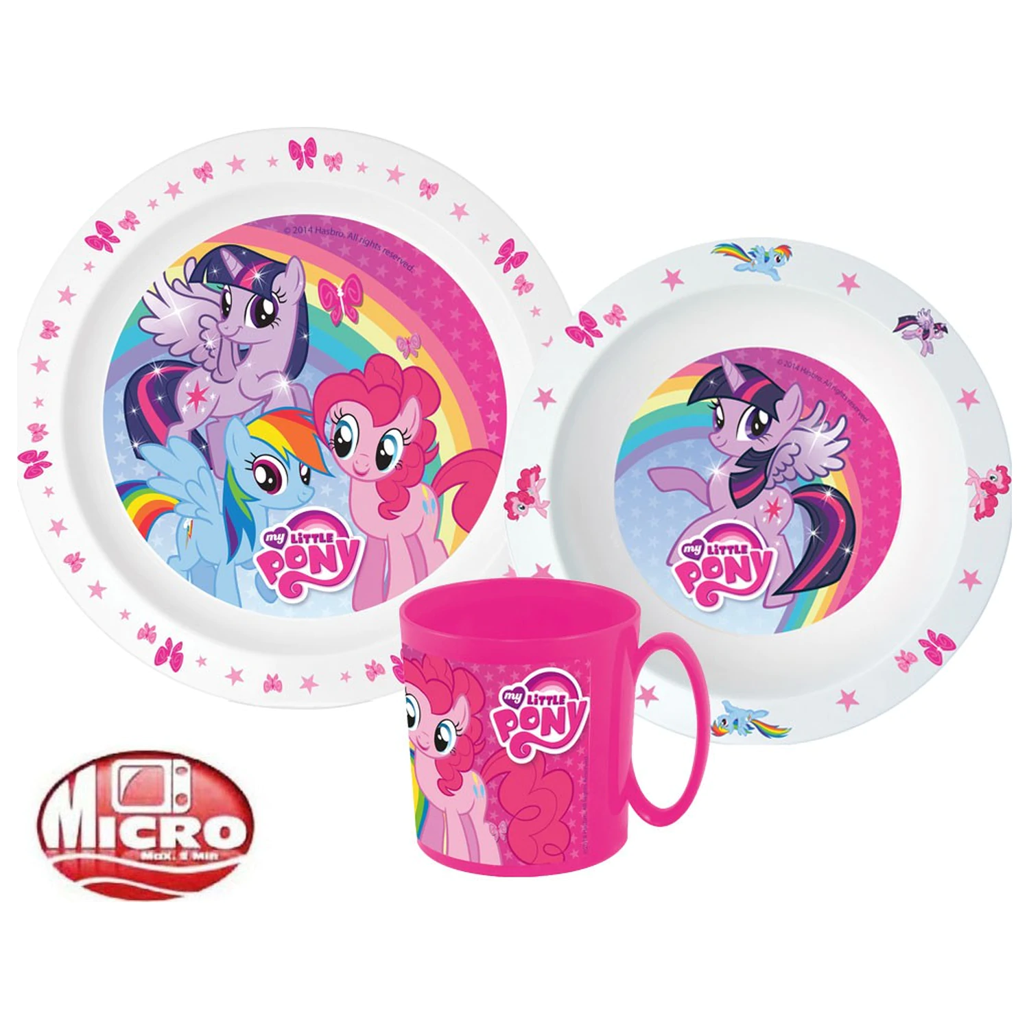 My Little Pony Pink jedilni set, mikro plastični set s skodelico fotografija izdelka