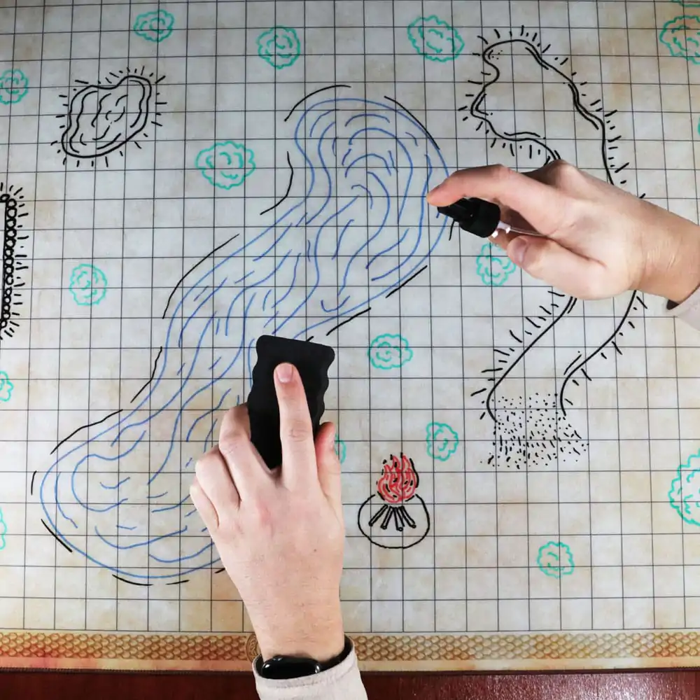 Izboljšana RPG serija Grid Mat Deluxe Edition DnD podloga za igro fotografija izdelka