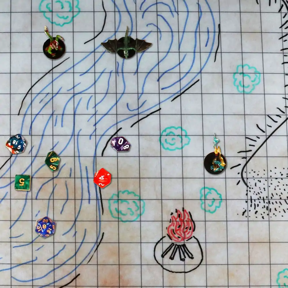 Izboljšana RPG serija Grid Mat Deluxe Edition DnD podloga za igro fotografija izdelka