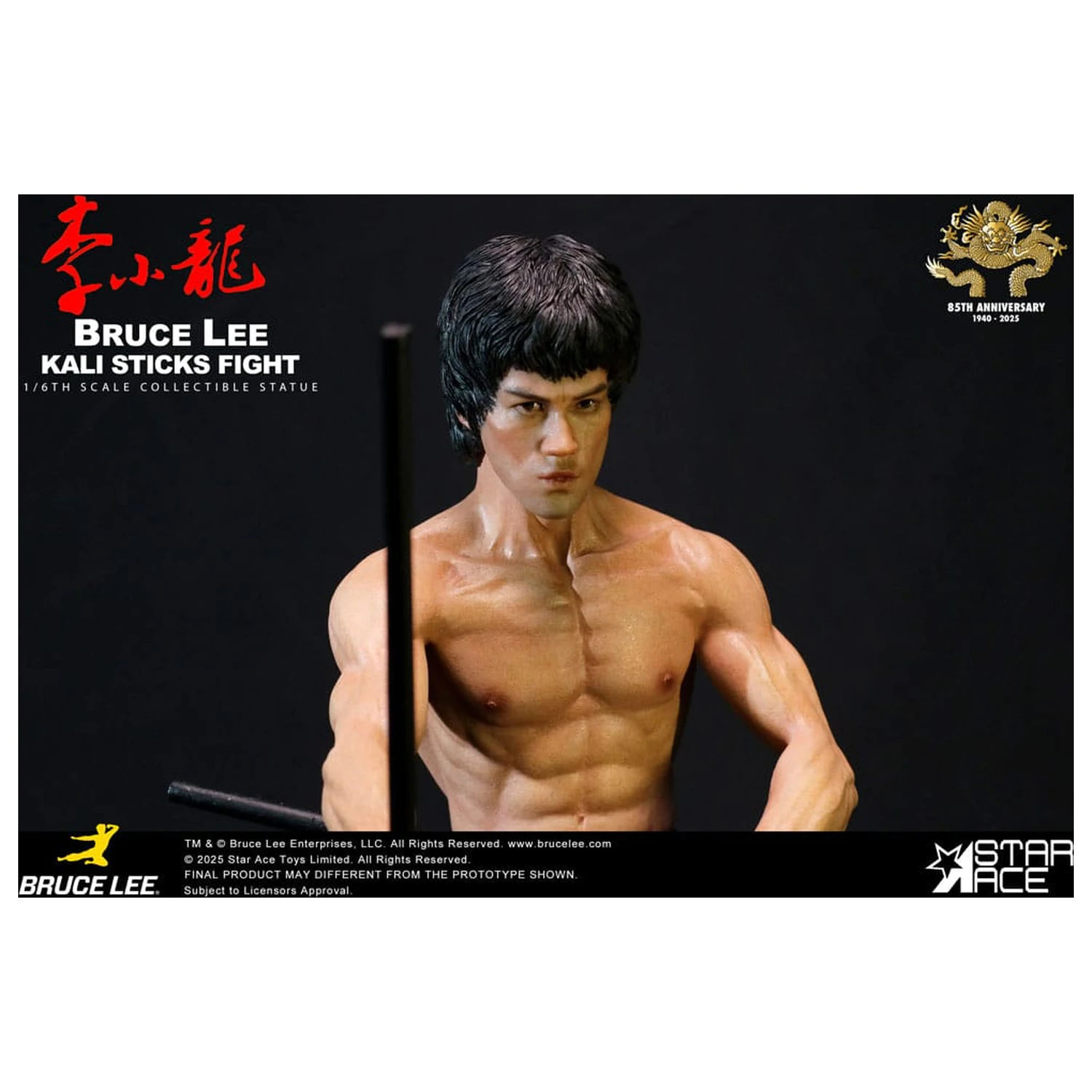 Enter the Dragon Movie Kip 1/6 Bruce Lee Kali Sticks Fight Normal Basement Version 30 cm fotografija izdelka