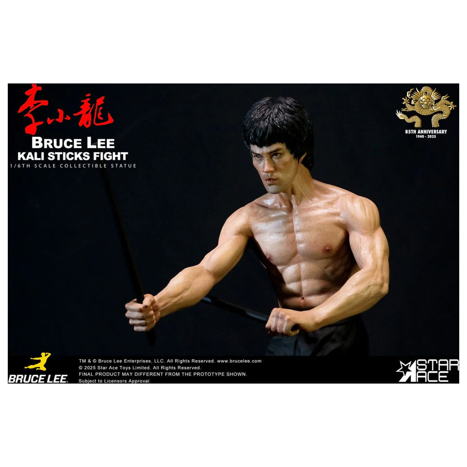 Enter the Dragon Movie Kip 1/6 Bruce Lee Kali Sticks Fight Normal Basement Version 30 cm fotografija izdelka