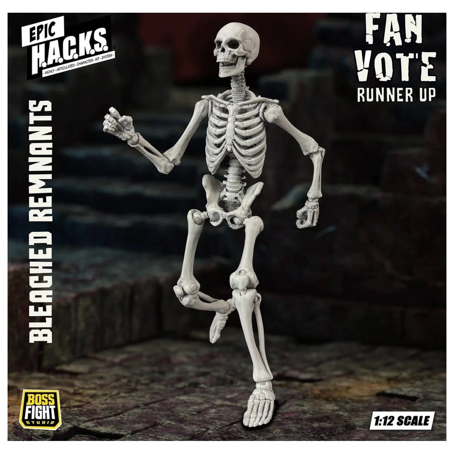 EPIC H.A.C.K.S. akcijska figura 1/12 Skeleton Blank Bleached Remnants fotografija izdelka