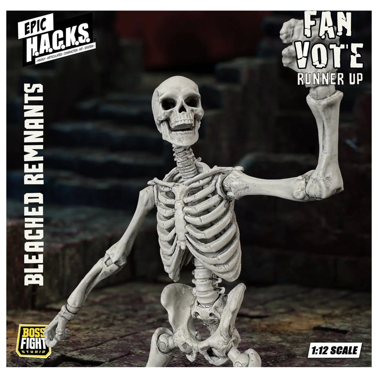 EPIC H.A.C.K.S. akcijska figura 1/12 Skeleton Blank Bleached Remnants fotografija izdelka