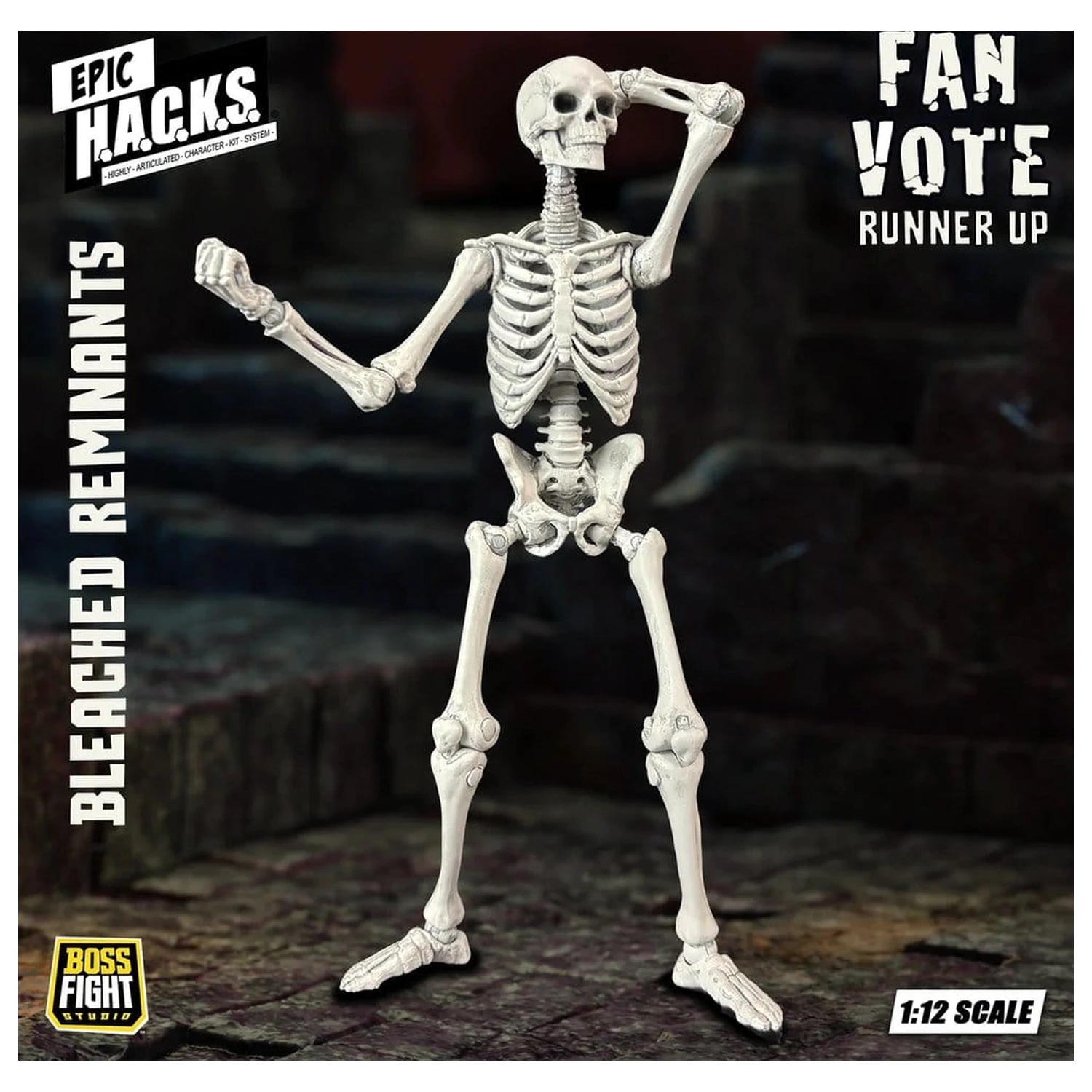 EPIC H.A.C.K.S. akcijska figura 1/12 Skeleton Blank Bleached Remnants fotografija izdelka