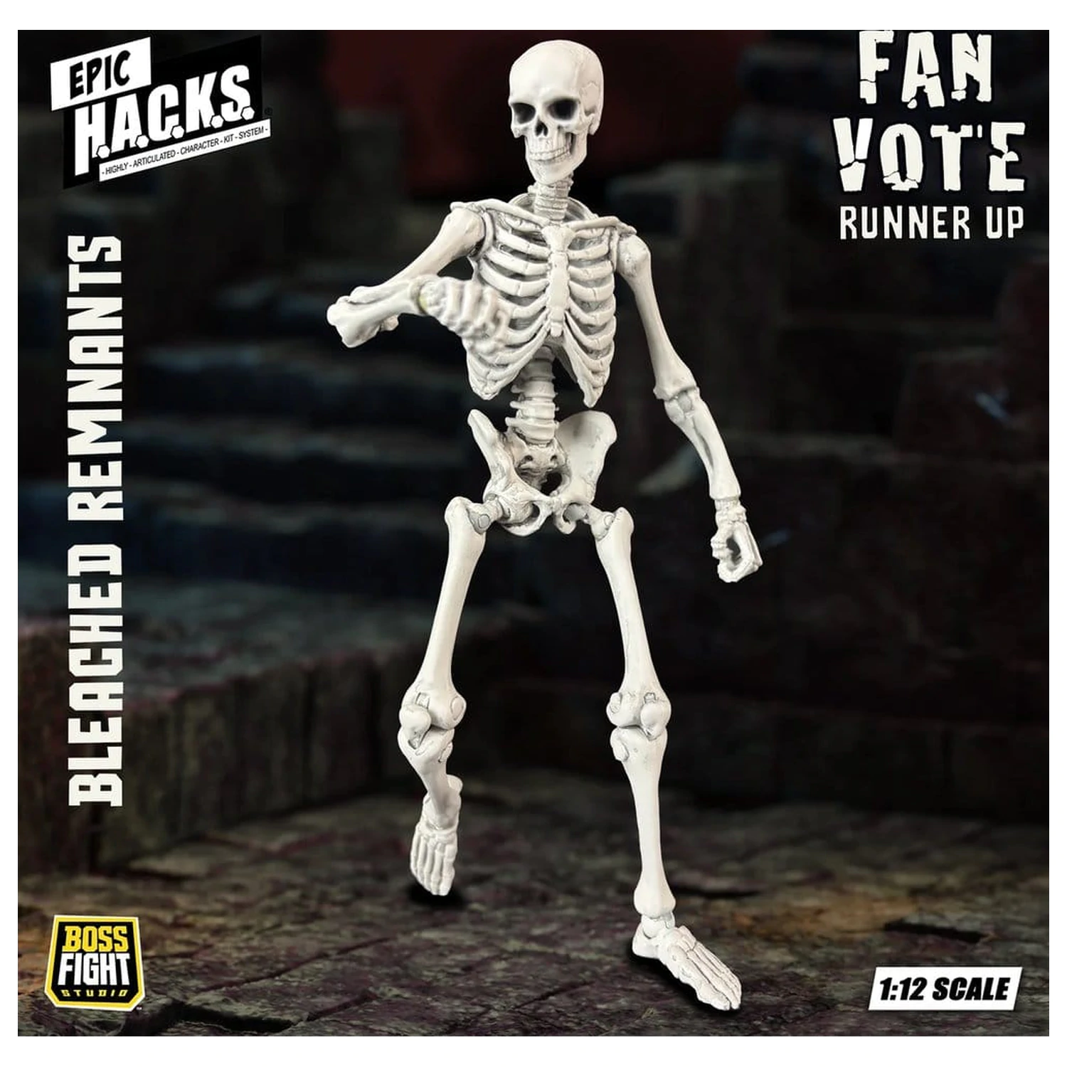 EPIC H.A.C.K.S. akcijska figura 1/12 Skeleton Blank Bleached Remnants fotografija izdelka