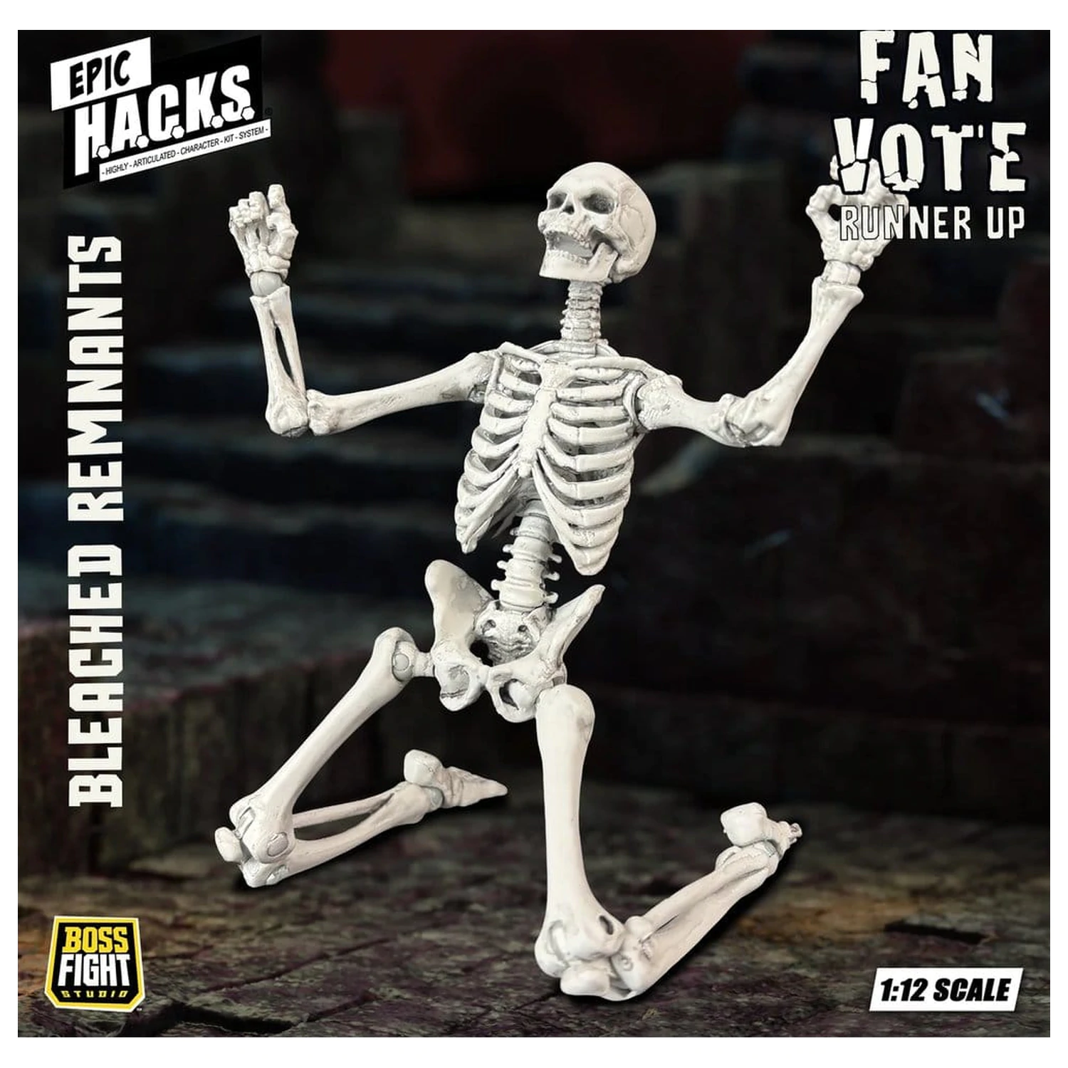 EPIC H.A.C.K.S. akcijska figura 1/12 Skeleton Blank Bleached Remnants fotografija izdelka