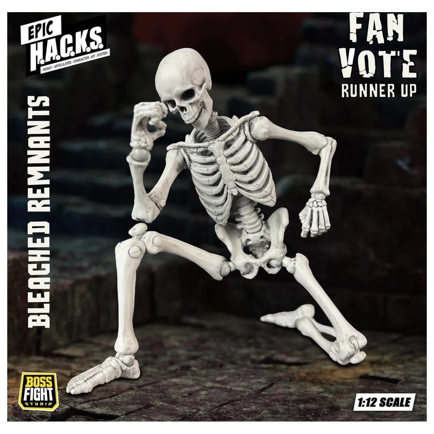 EPIC H.A.C.K.S. akcijska figura 1/12 Skeleton Blank Bleached Remnants fotografija izdelka
