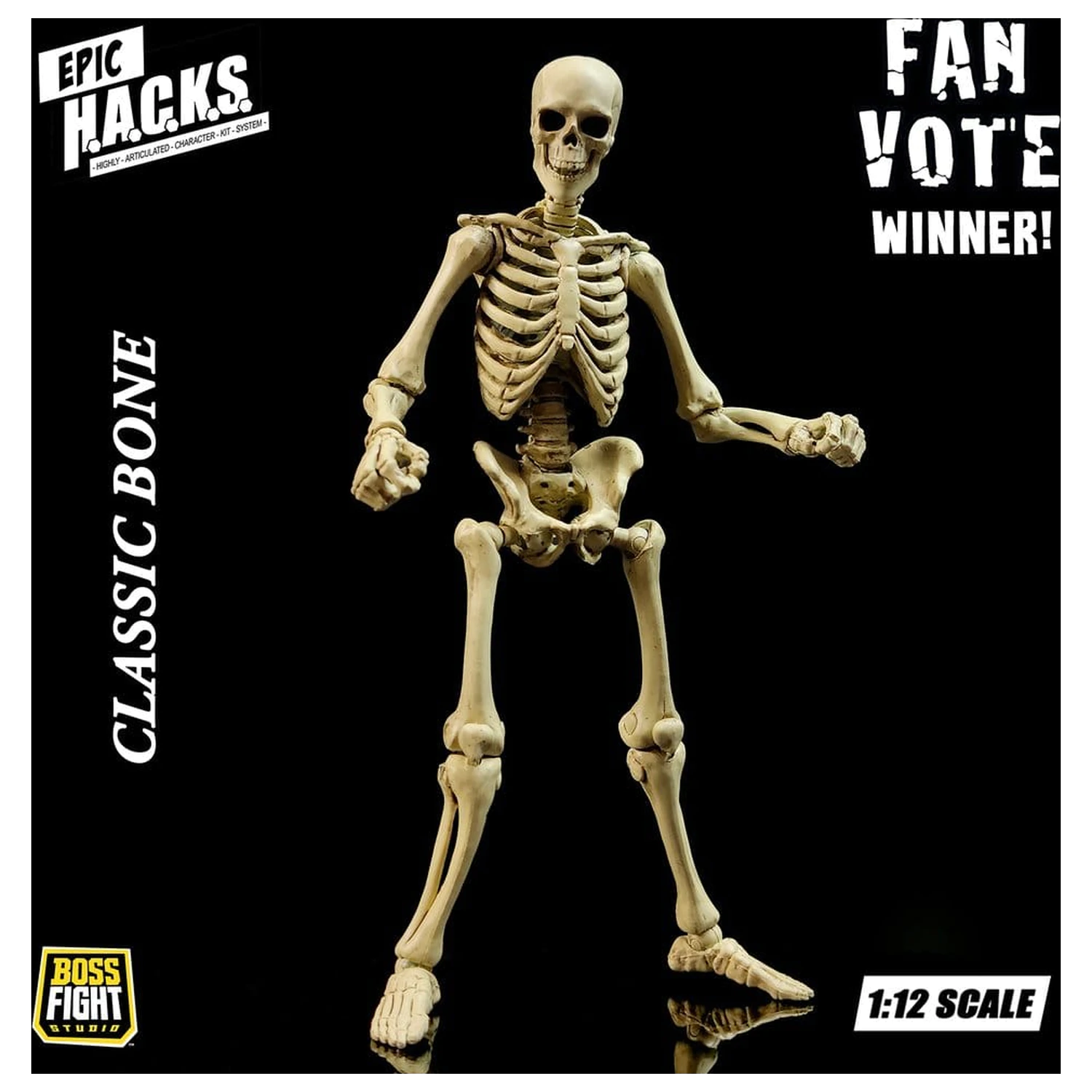 Epic H.A.C.K.S. akcijska figura 1/12 skelet, prazna klasična kost fotografija izdelka