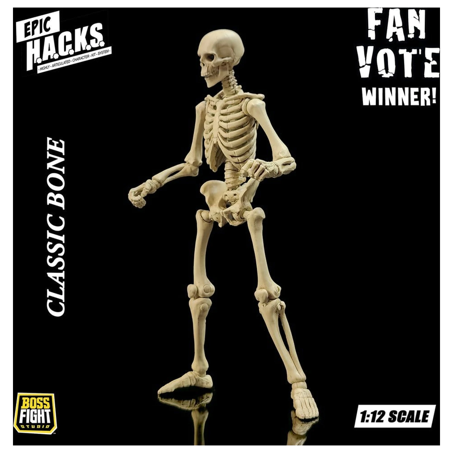 Epic H.A.C.K.S. akcijska figura 1/12 skelet, prazna klasična kost fotografija izdelka