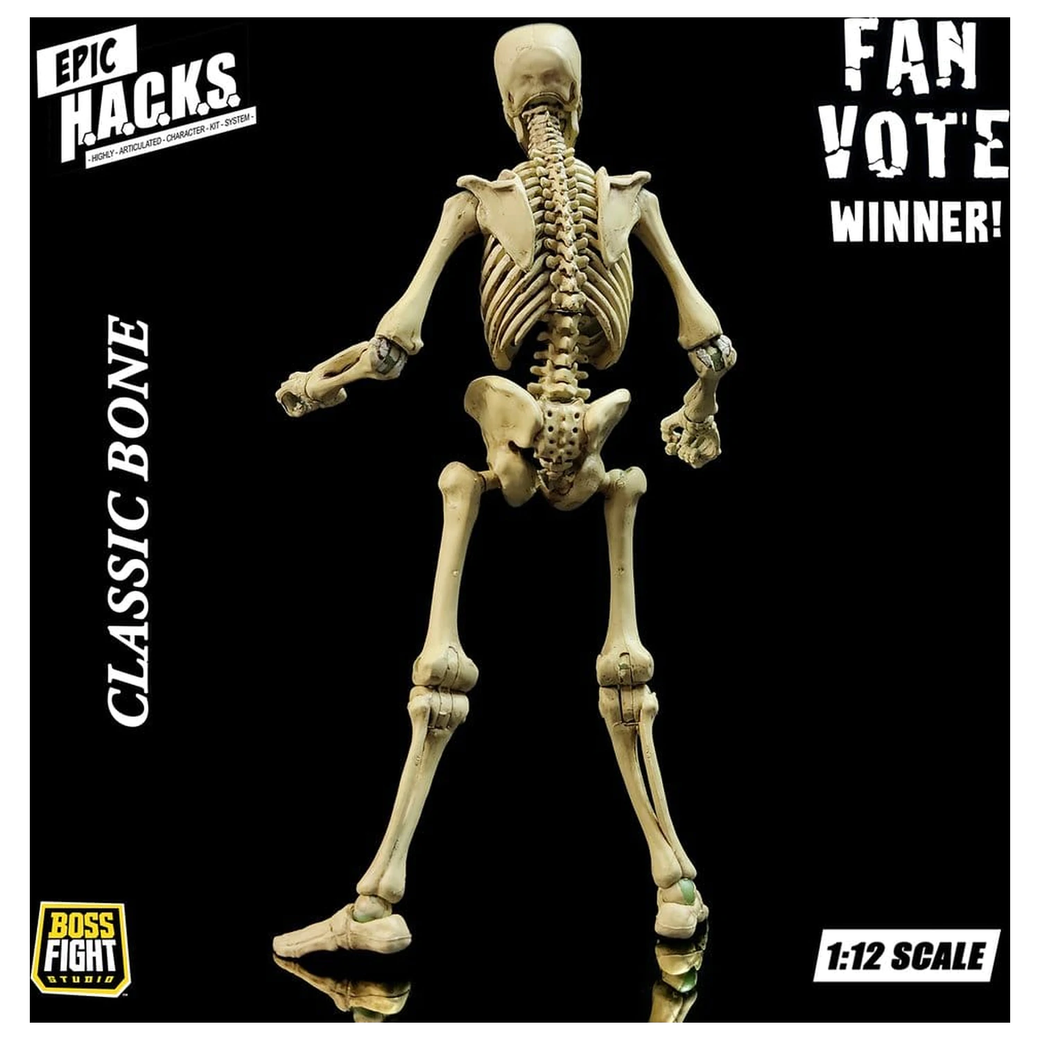 Epic H.A.C.K.S. akcijska figura 1/12 skelet, prazna klasična kost fotografija izdelka