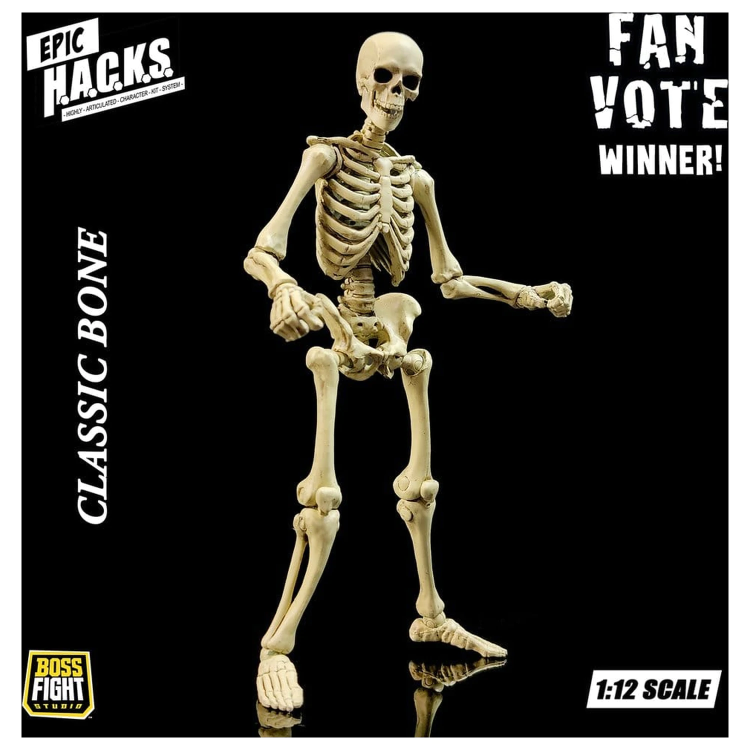 Epic H.A.C.K.S. akcijska figura 1/12 skelet, prazna klasična kost fotografija izdelka