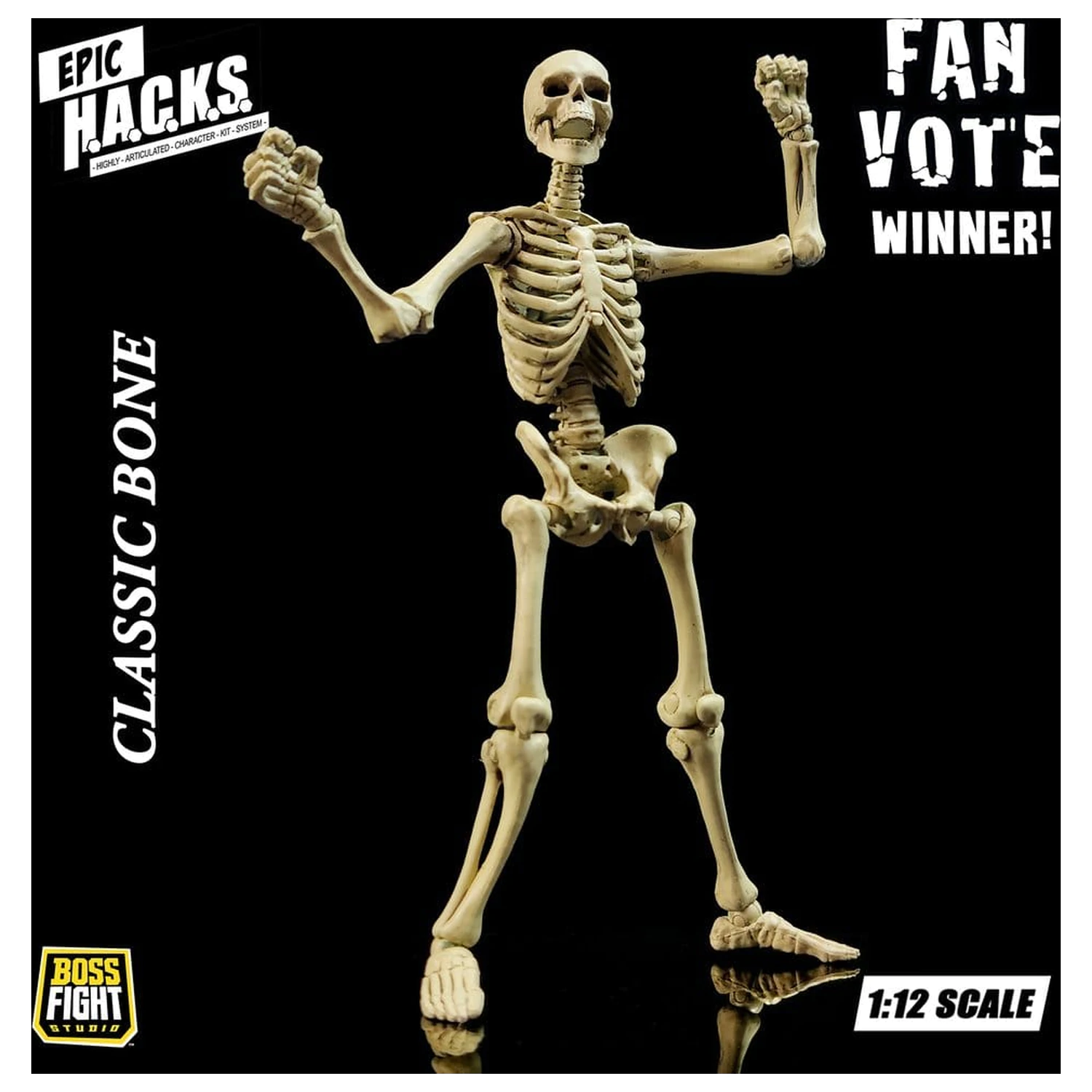 Epic H.A.C.K.S. akcijska figura 1/12 skelet, prazna klasična kost fotografija izdelka