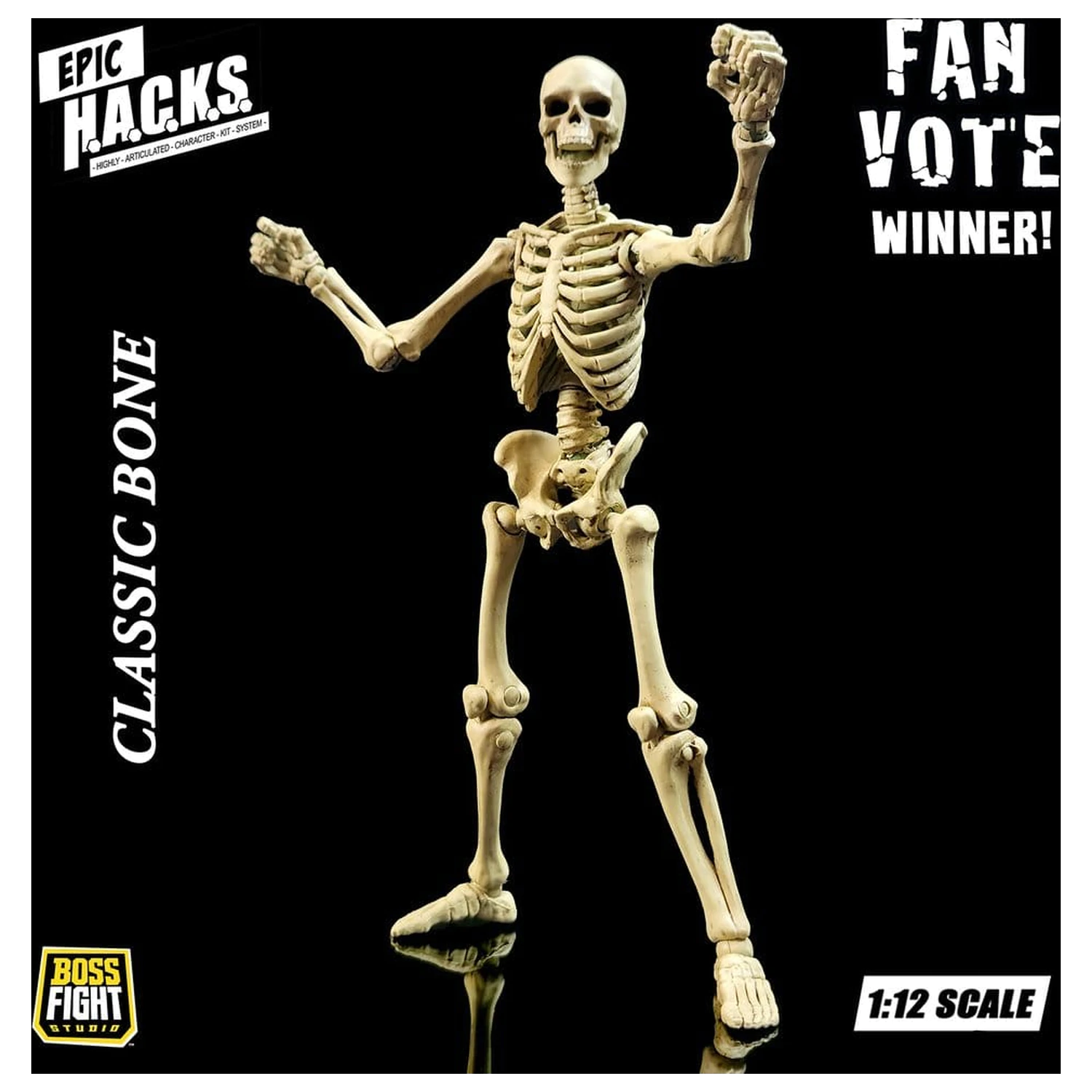 Epic H.A.C.K.S. akcijska figura 1/12 skelet, prazna klasična kost fotografija izdelka