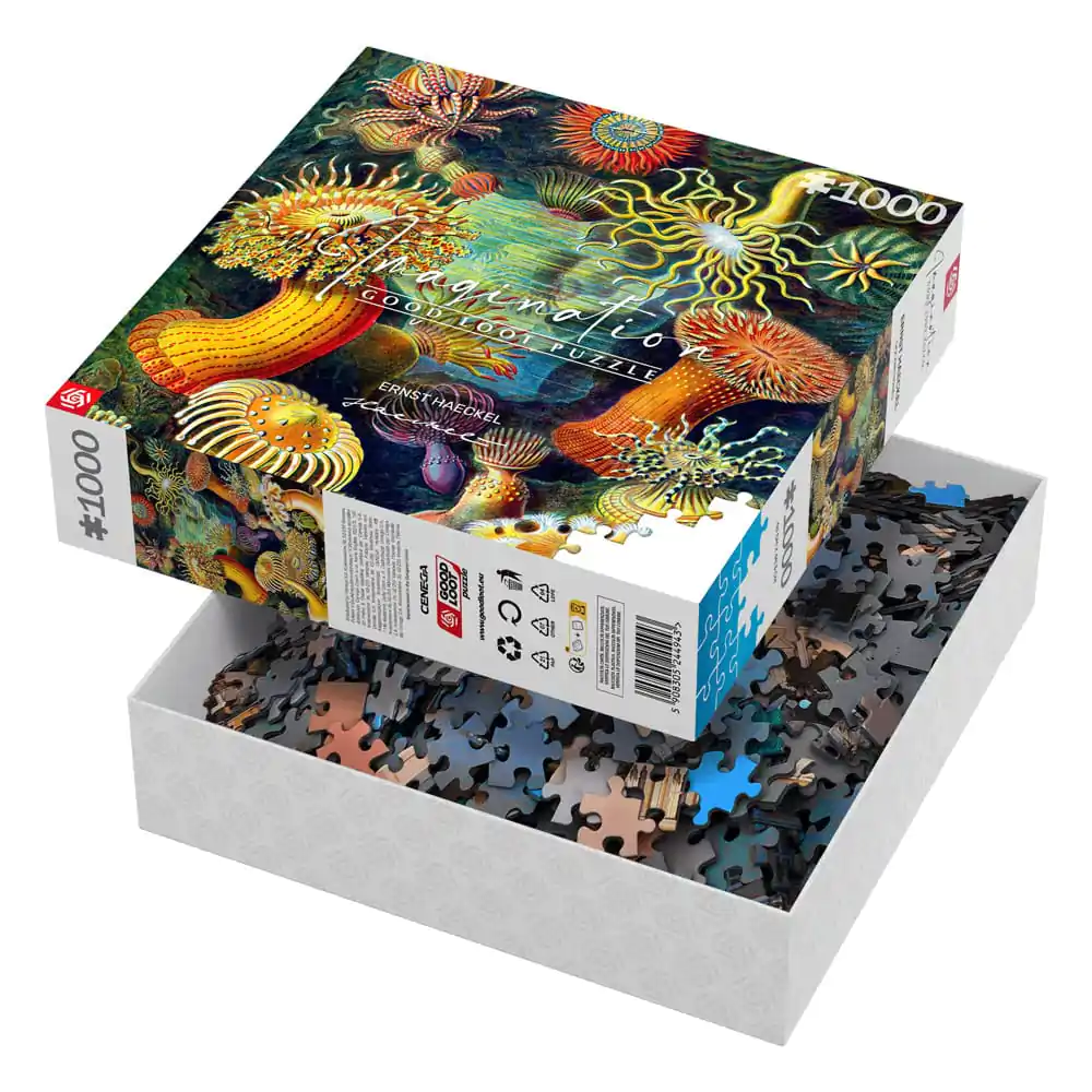 Ernst Haeckel Imagination Puzzle Morske vetrnice/Stworzenia morskie (1000 kosov) fotografija izdelka