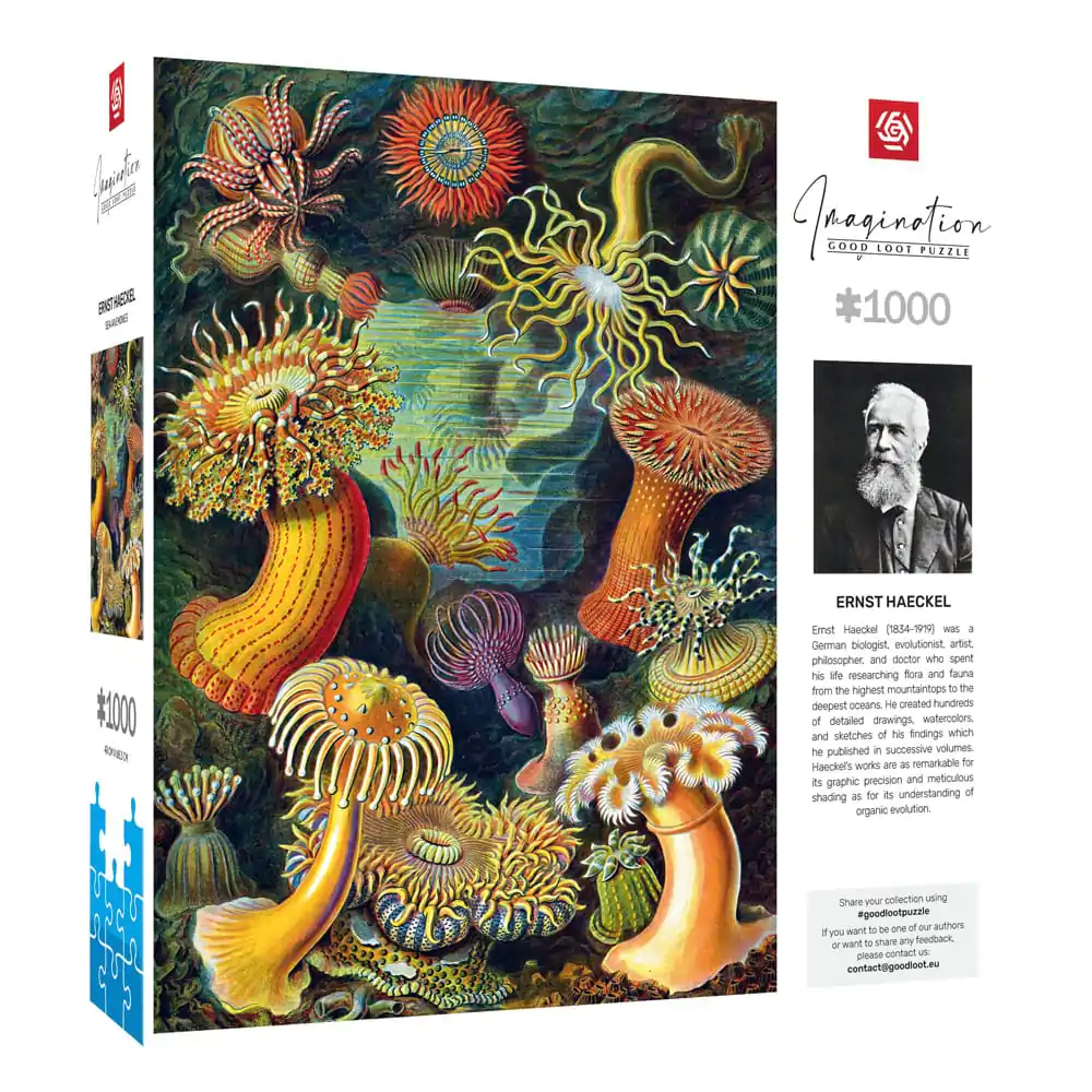 Ernst Haeckel Imagination Puzzle Morske vetrnice/Stworzenia morskie (1000 kosov) fotografija izdelka