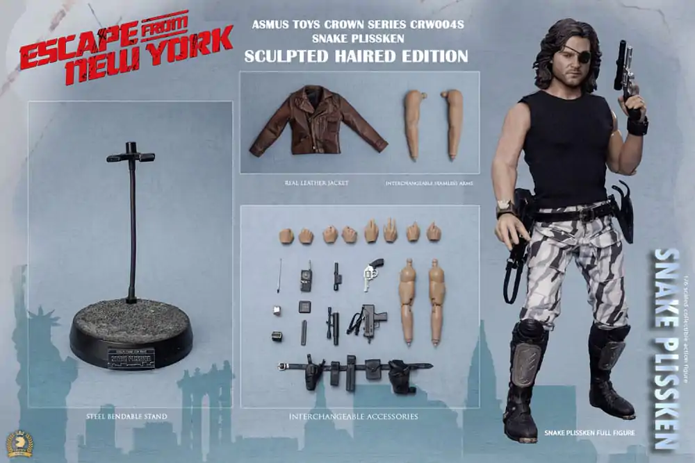 Akčná figúrka Escape from New York Crown Series 1/6 Snake Plissken (Sculpted Hair Version) 30 cm fotografija izdelka