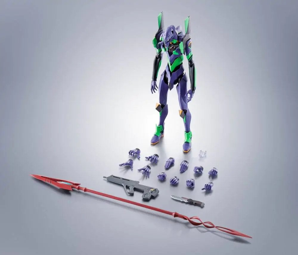 Evangelion: 3.0+1.0 Thrice Upon a Time Robot Spirits Akcijska figura Side EVA Evangelion Test Type-01 + Spear of Cassius Renewal Color Edition Reissue fotografija izdelka