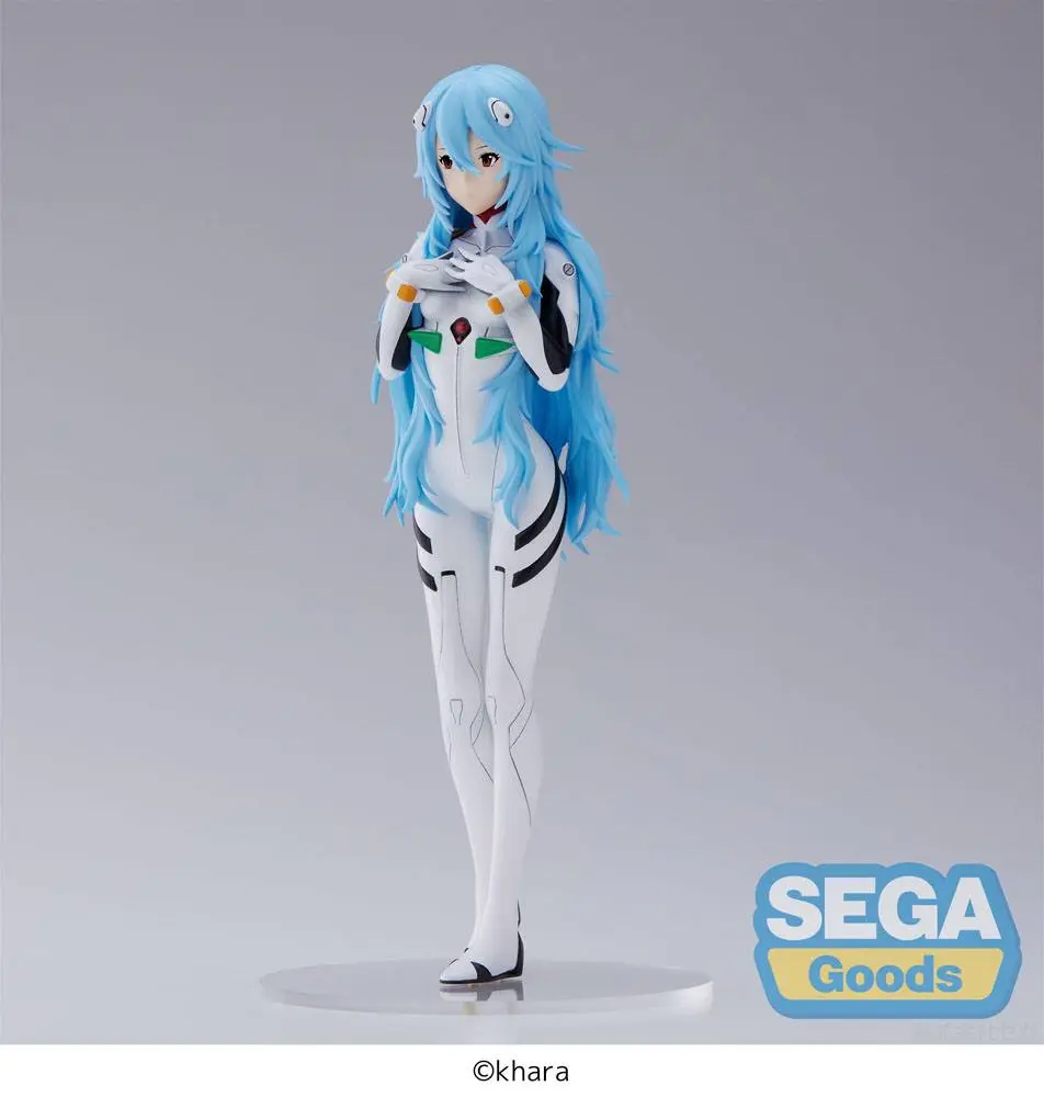 Evangelion: 3.0+1.0 Thrice Upon a Time SPM PVC kip Rei Ayanami Long Hair Ver. 21 cm fotografija izdelka