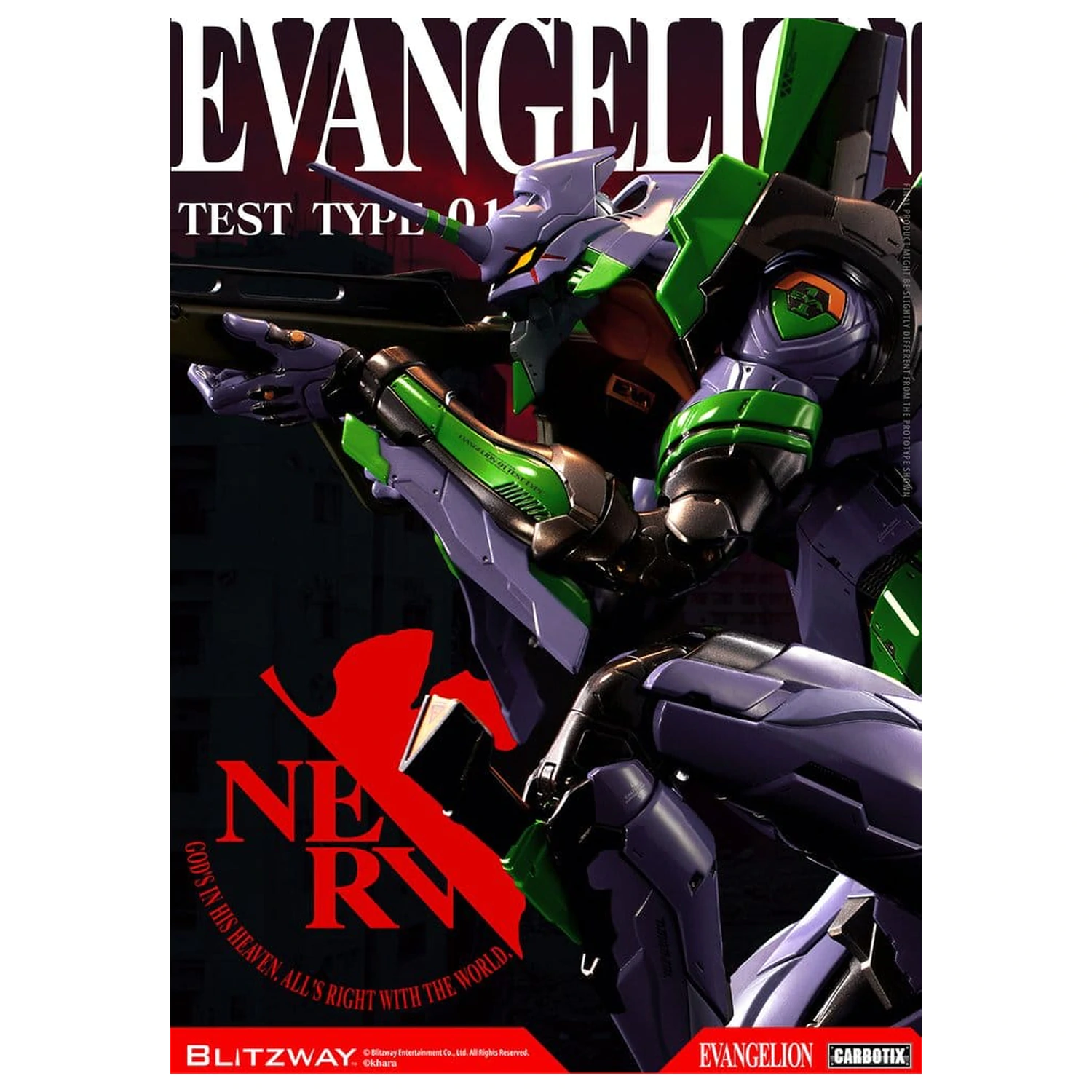 Evangelion Carbotix akcijska figura Evangelion Unit-01 Test Type (Standard Ver.) 33 cm fotografija izdelka