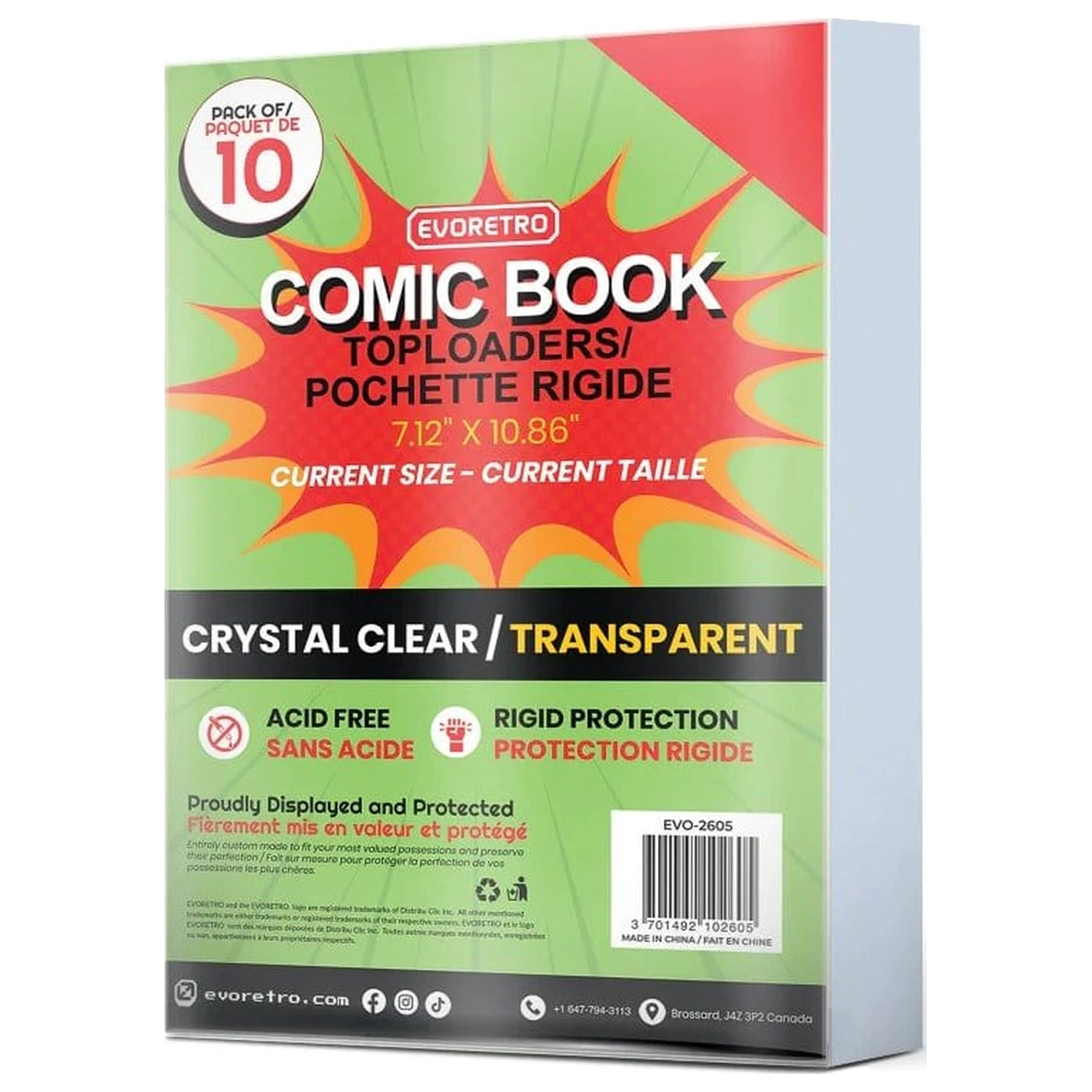 Evoretro Comics držalo za shranjevanje od zgoraj 10-paket Current fotografija izdelka