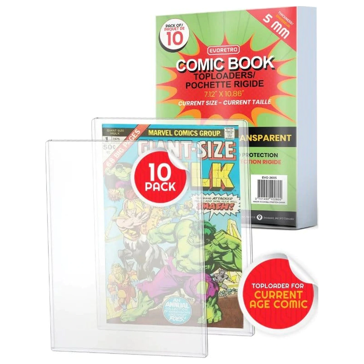 Evoretro Comics držalo za shranjevanje od zgoraj 10-paket Current fotografija izdelka