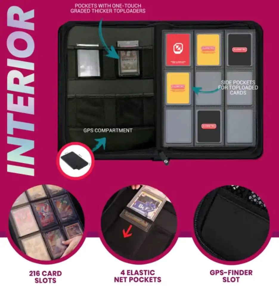 Evoretro Shield+ Topload album za kartice 216 kartic Neon Green fotografija izdelka