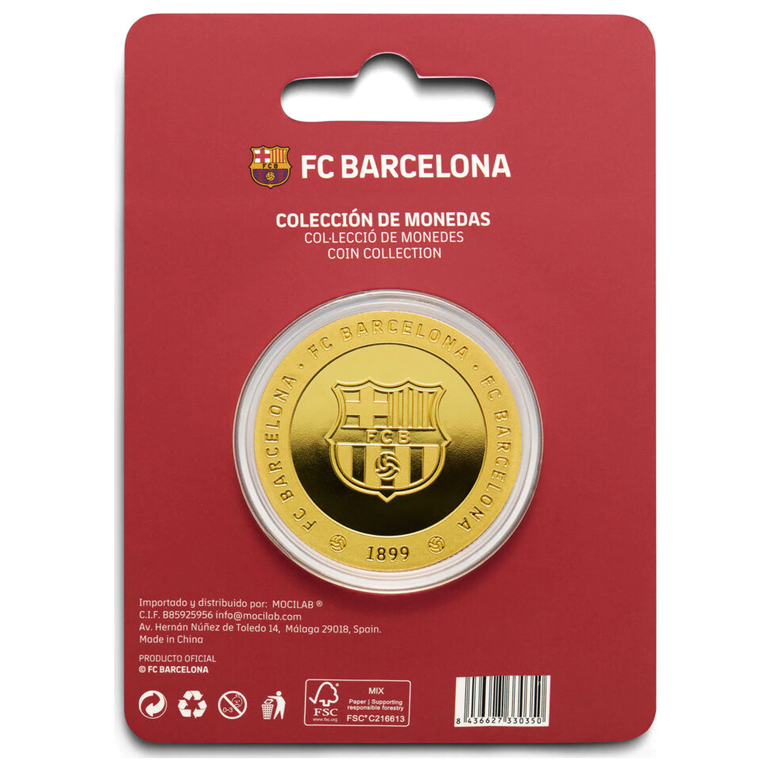 F.C. Barcelona Barca spominski kovanec fotografija izdelka