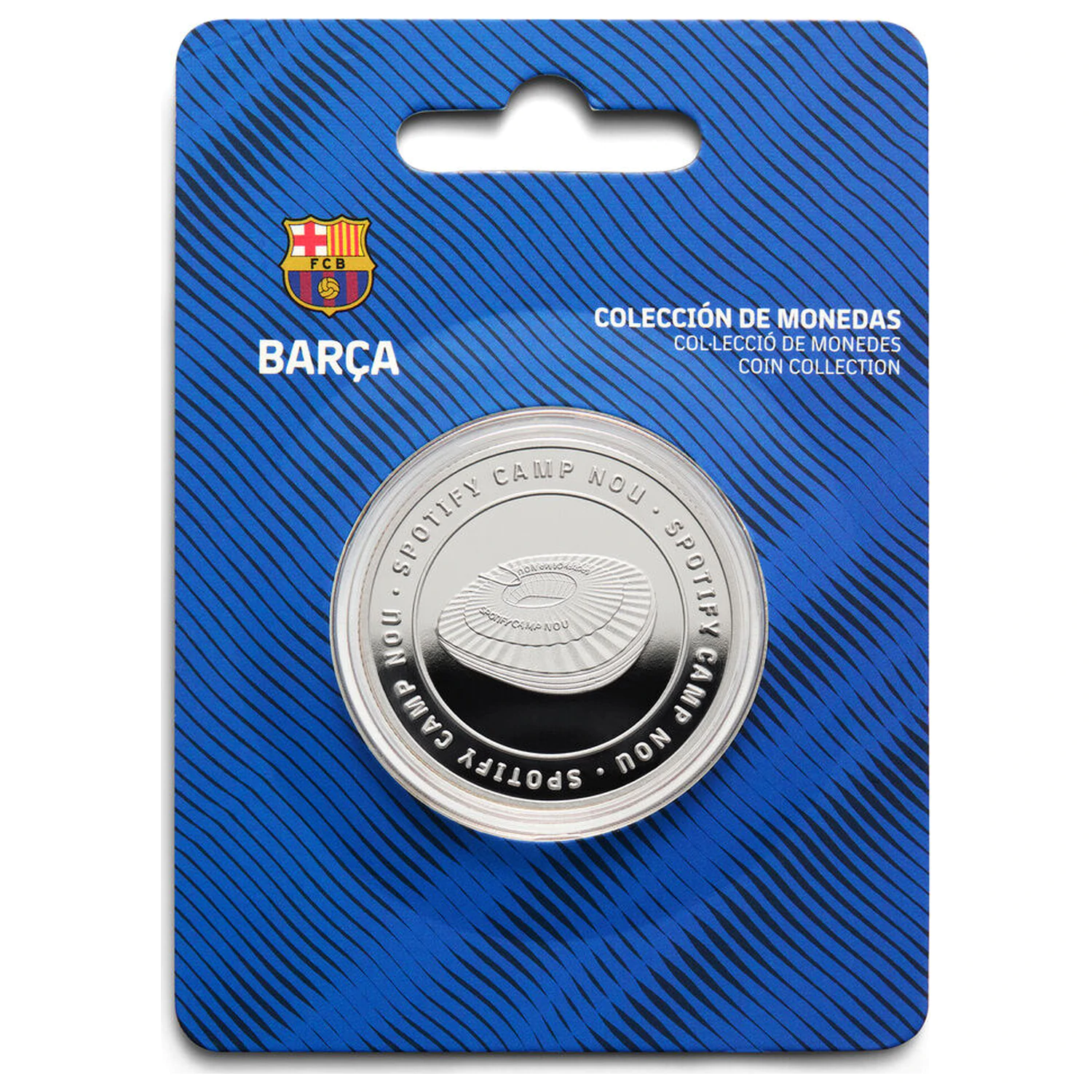 F.C. Barcelona Camp Nou spominski kovanec fotografija izdelka