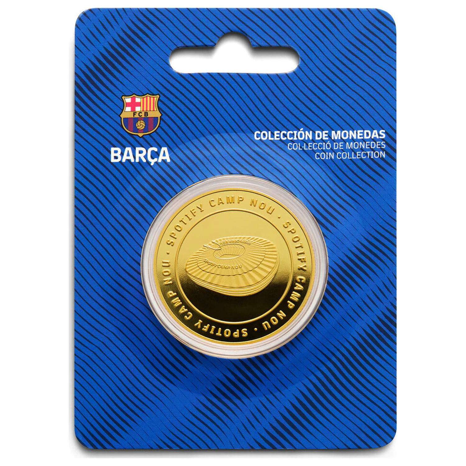 F.C. Barcelona Camp Nou spominski kovanec fotografija izdelka