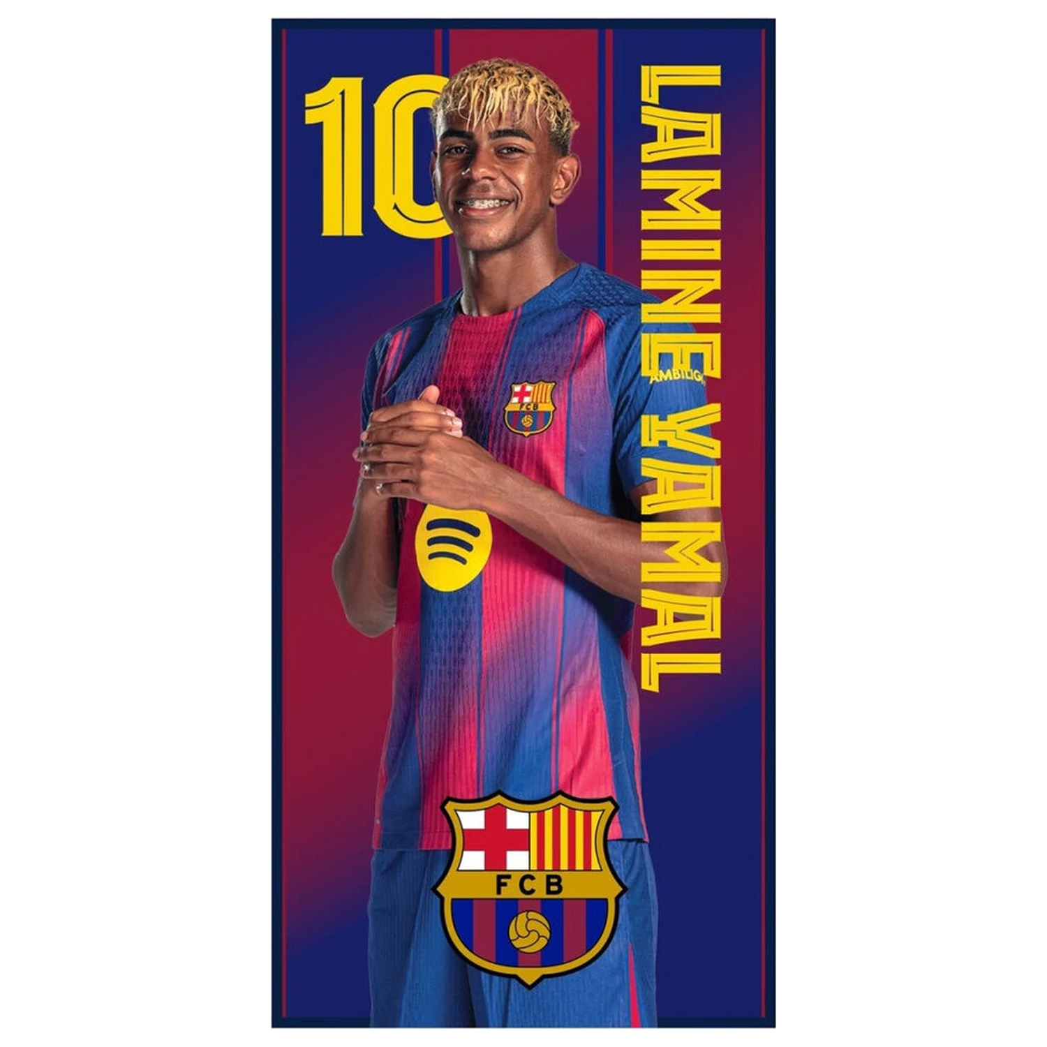 F.C Barcelona Lamine Yamal mikrovlaknena brisača za plažo fotografija izdelka