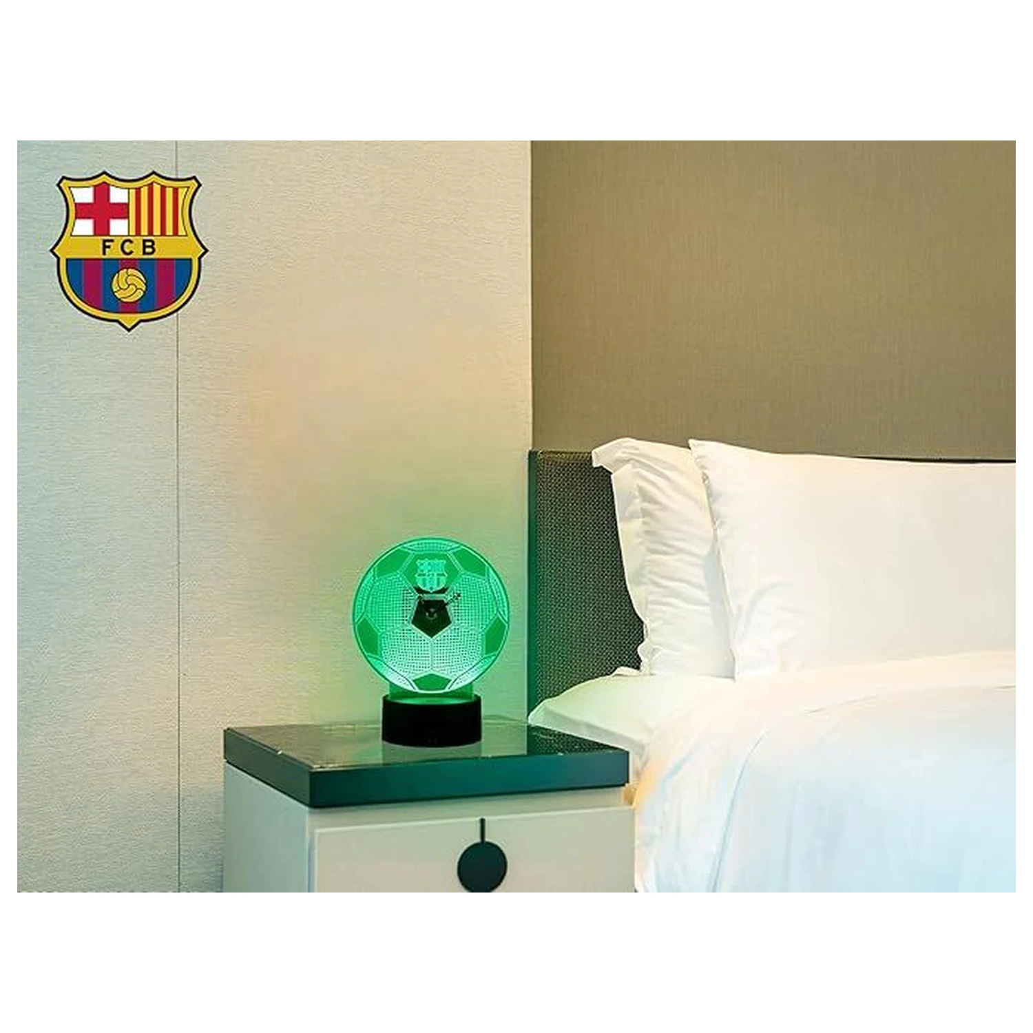 F.C. Barcelona LED ura iz metakrilata fotografija izdelka