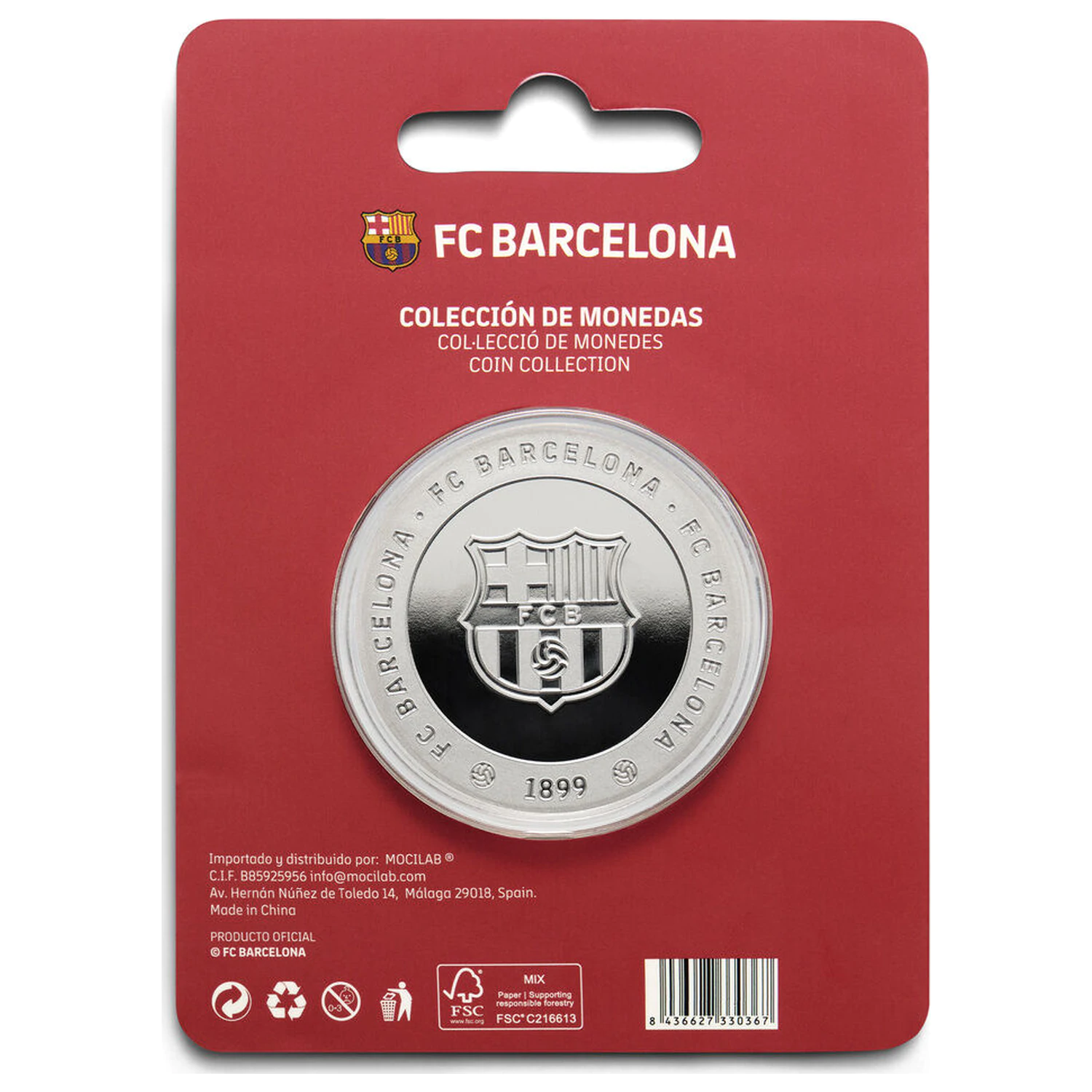 F.C. Barcelona Mes Que Un Club spominski kovanec fotografija izdelka