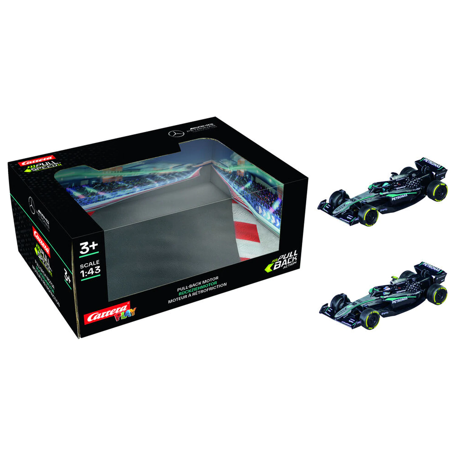 F1 Mercedes AMG Petronas Twinpack paket 2 avtomobilov na poteg fotografija izdelka