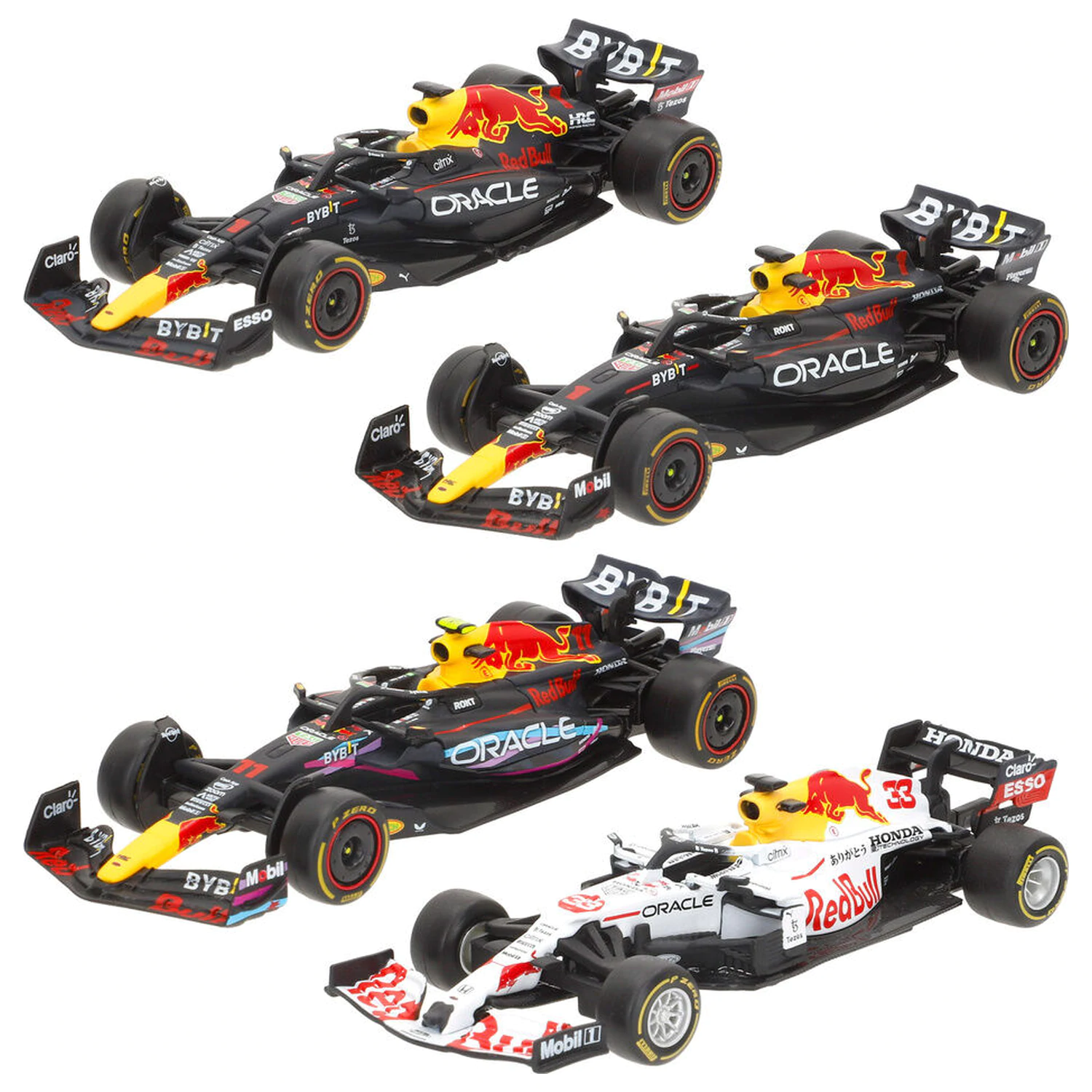 F1 Red Bull kovinski komplet 4 avtomobilčkov fotografija izdelka