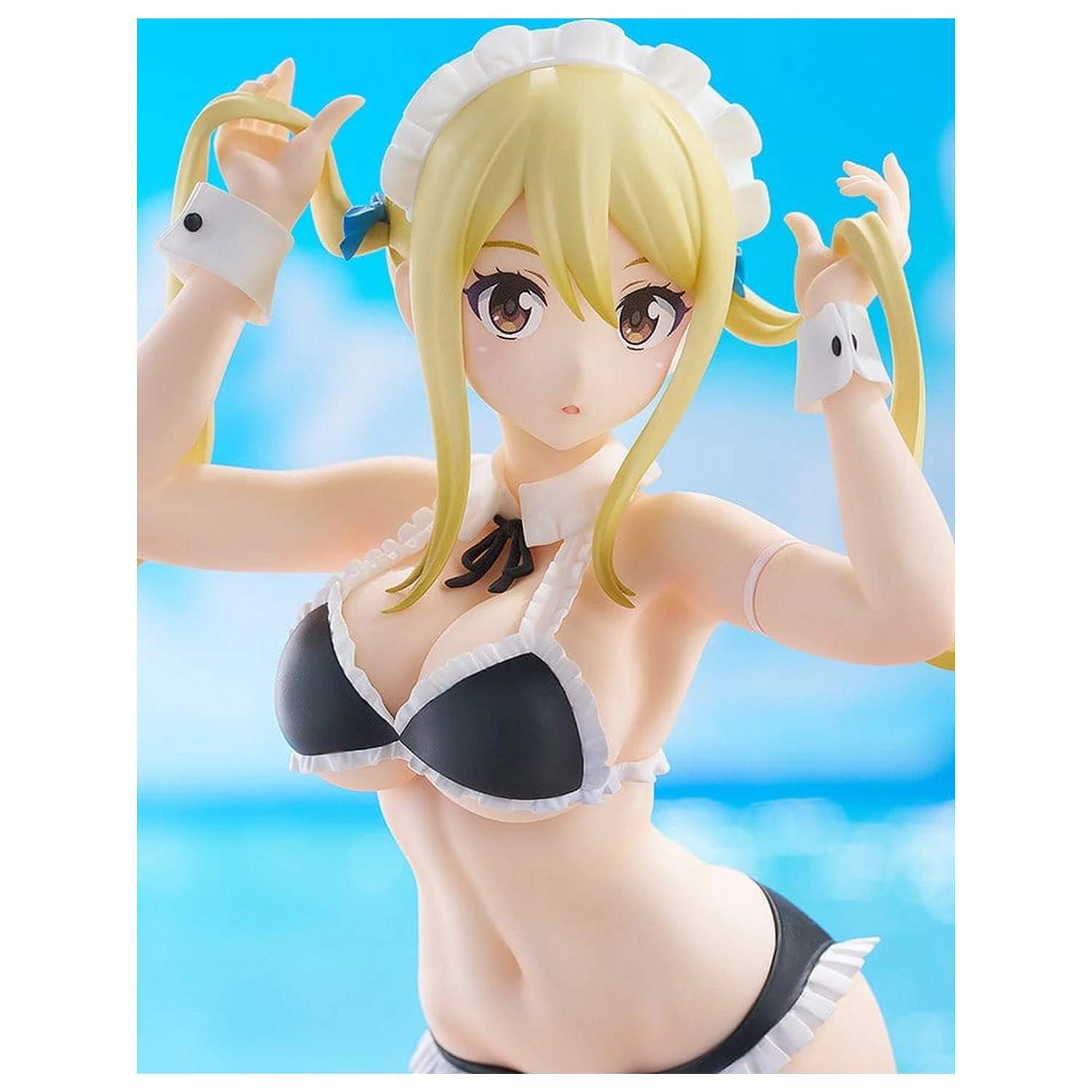 Fairy Tail 100 Years Quest Beach Queens Pop Up Parade PVC kip Lucy Heartfilia: Virgo Form Swimsuit Ver. L Size 23 cm fotografija izdelka