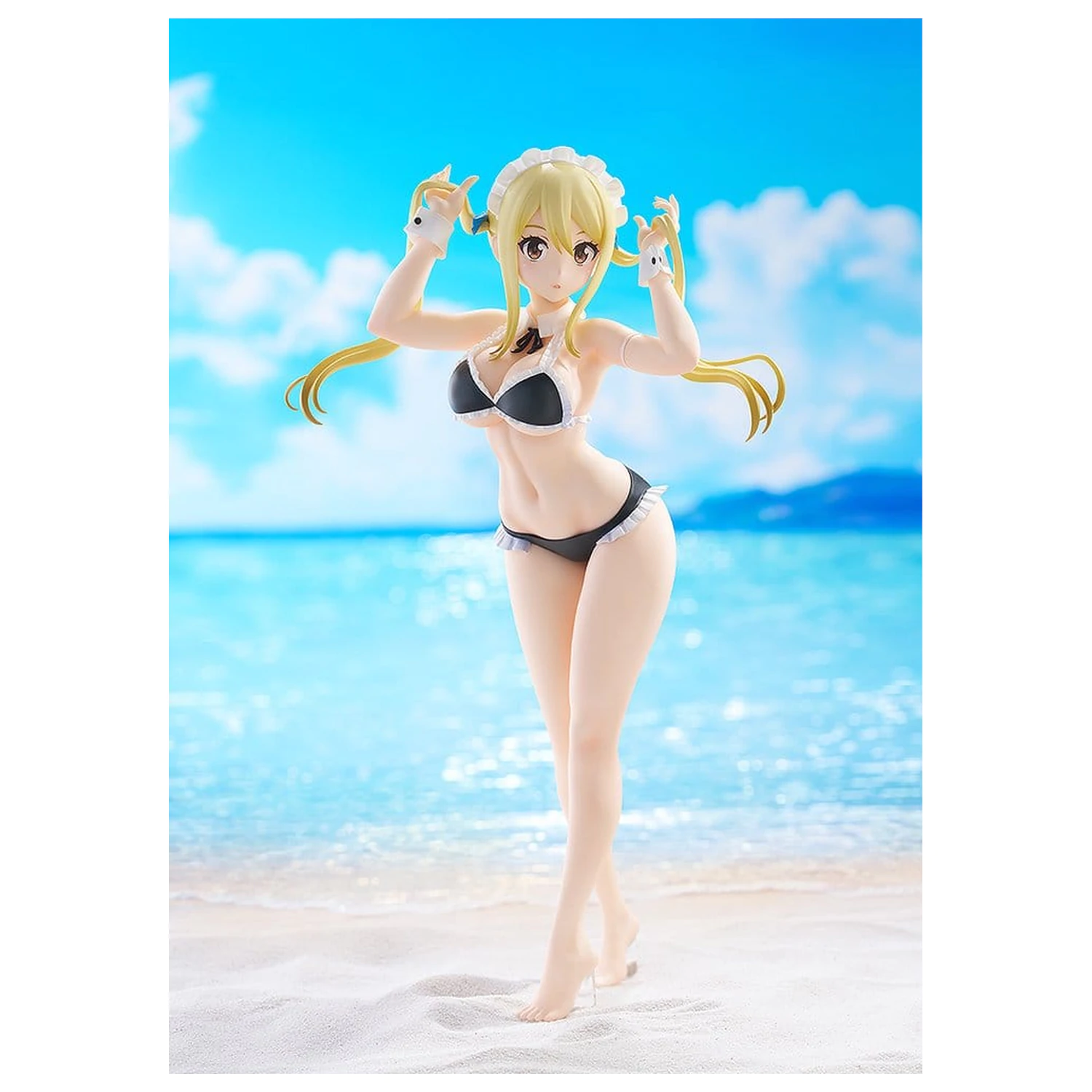 Fairy Tail 100 Years Quest Beach Queens Pop Up Parade PVC kip Lucy Heartfilia: Virgo Form Swimsuit Ver. L Size 23 cm fotografija izdelka