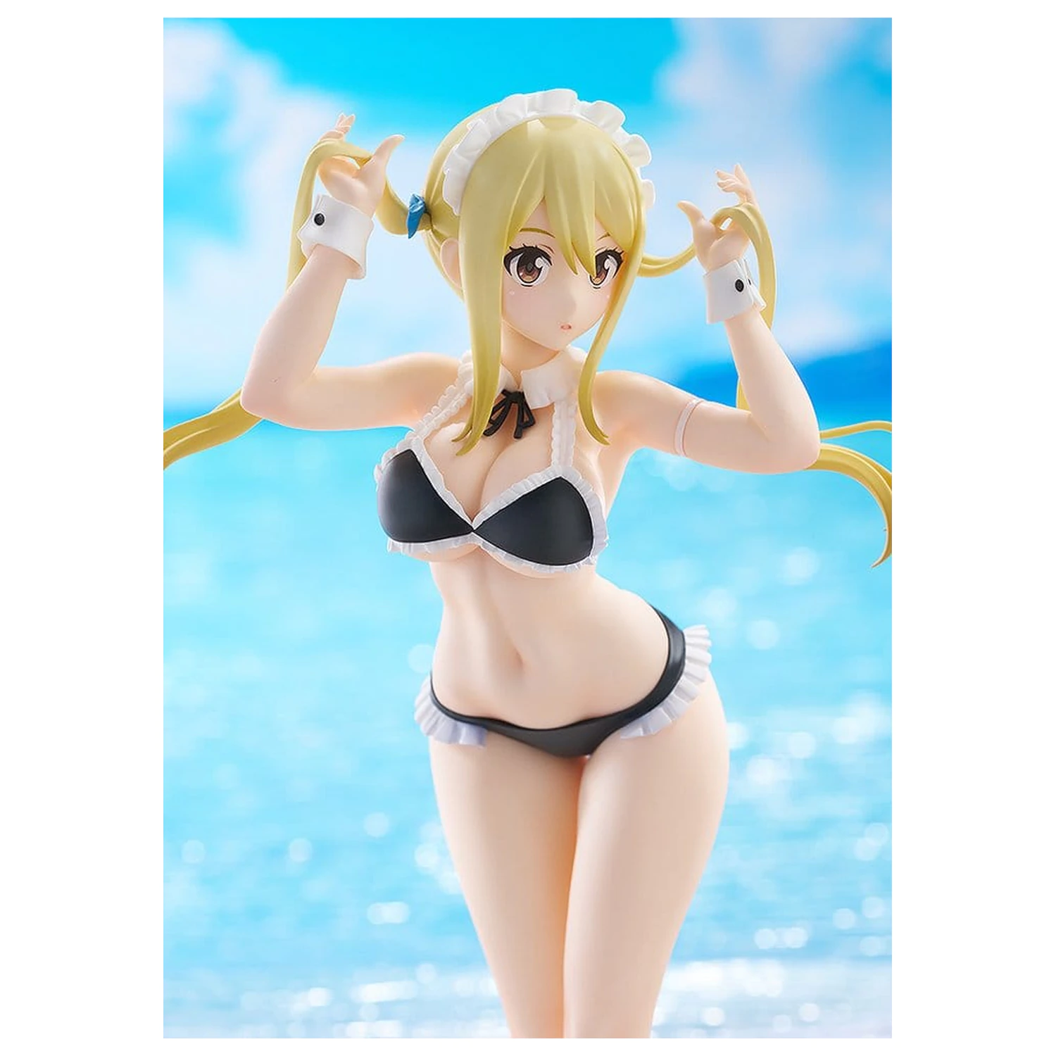 Fairy Tail 100 Years Quest Beach Queens Pop Up Parade PVC kip Lucy Heartfilia: Virgo Form Swimsuit Ver. L Size 23 cm fotografija izdelka