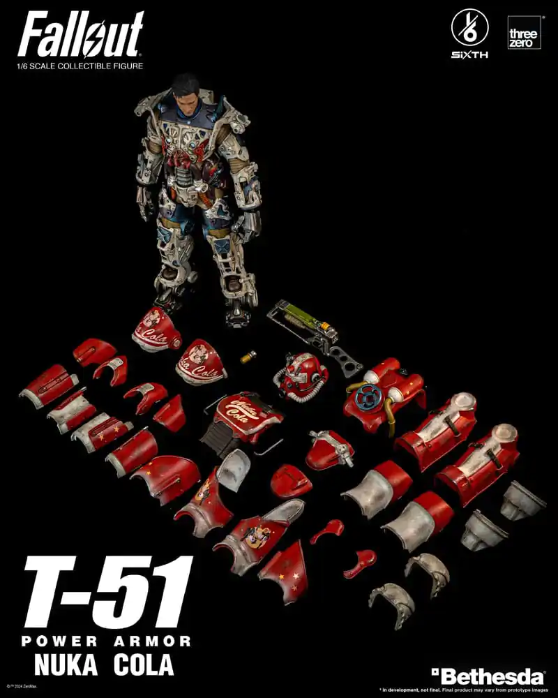 Fallout Akcijska Figura 1/6 T-51 Nuka Cola Power Armor 37 cm fotografija izdelka