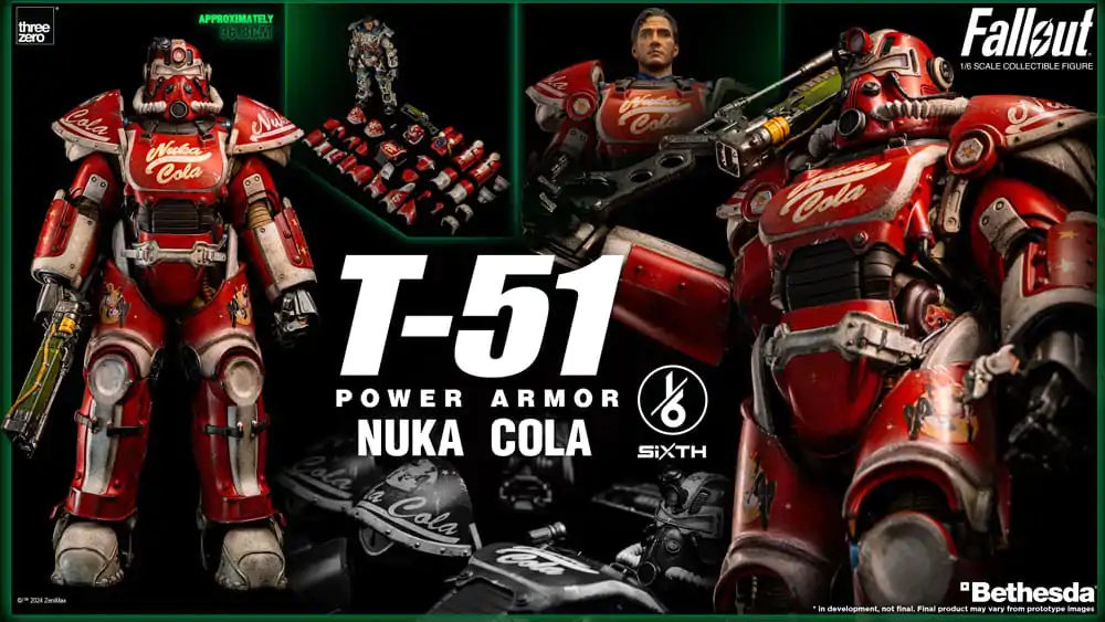 Fallout Akcijska Figura 1/6 T-51 Nuka Cola Power Armor 37 cm fotografija izdelka