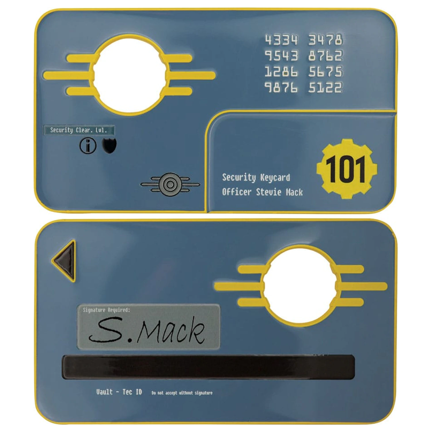Fallout 3 replika varnostne kartice Vault 101, omejena izdaja fotografija izdelka