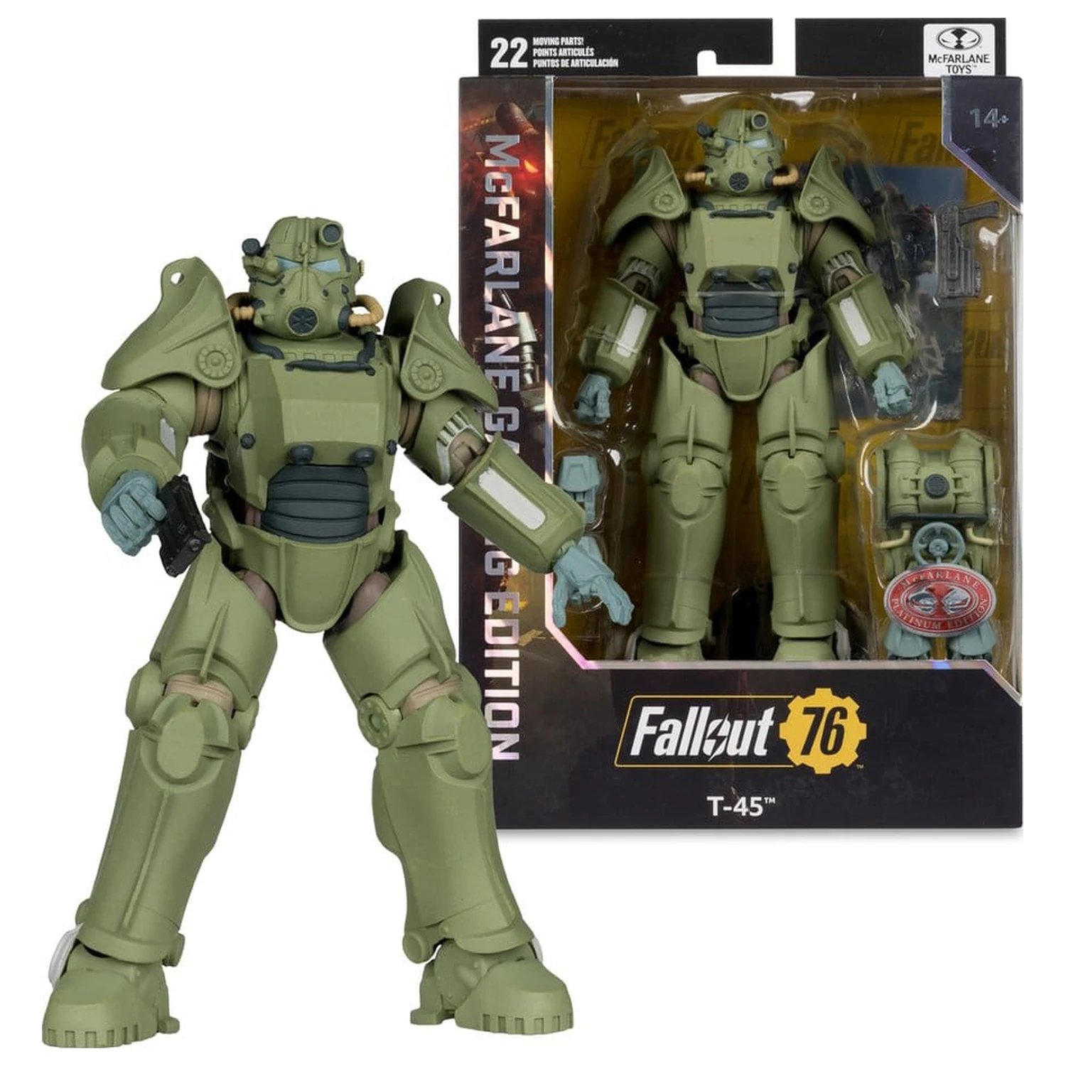 Fallout 76 Gaming Edition akcijska figura T-45 Military Armor (Red Platinum Edition) 20 cm fotografija izdelka