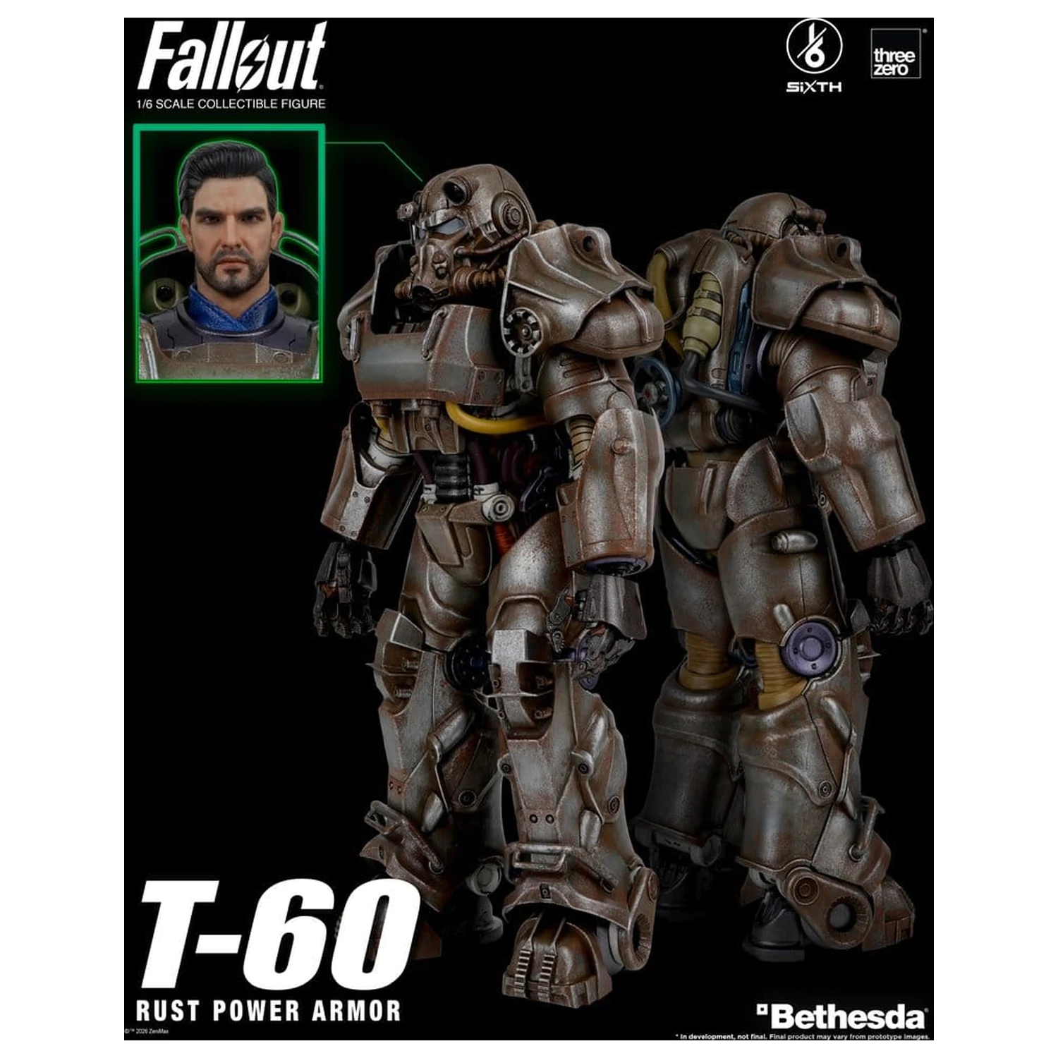 Fallout Akcijska figura 1/6 T-60 Rust Power Armor fotografija izdelka